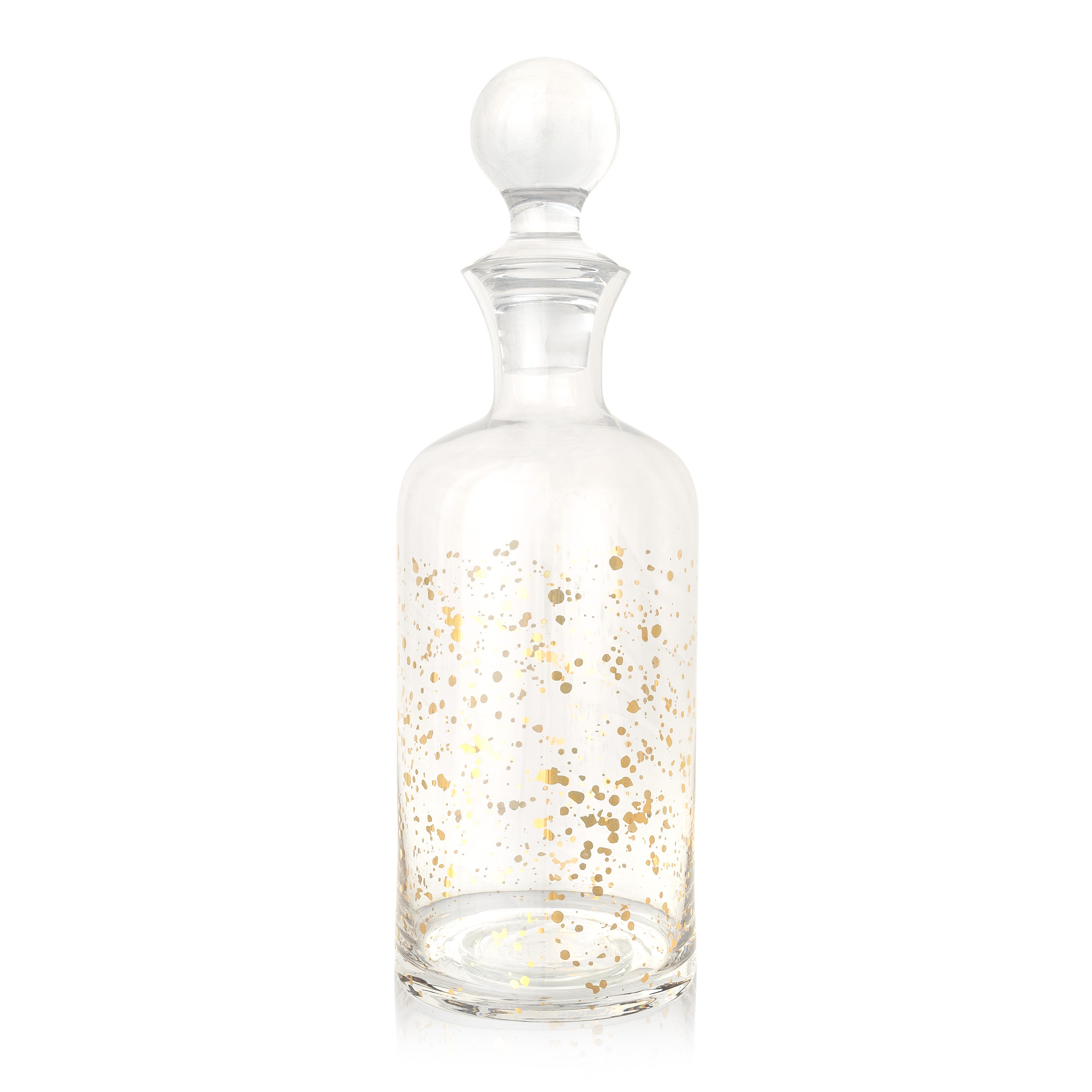 Gold Splatter Glass Decanter Oliver Bonas