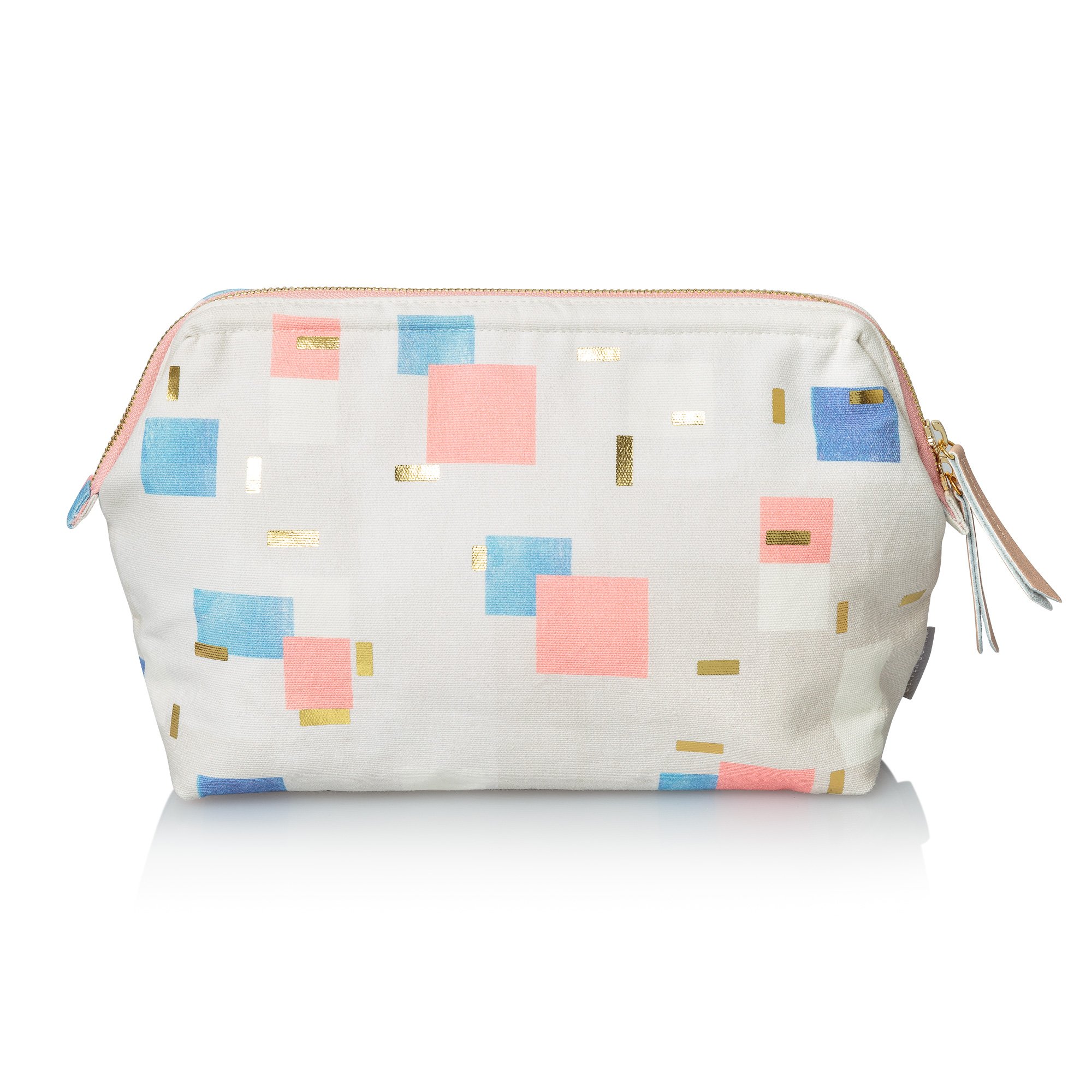 Squares Gold Foil Wash Bag Oliver Bonas