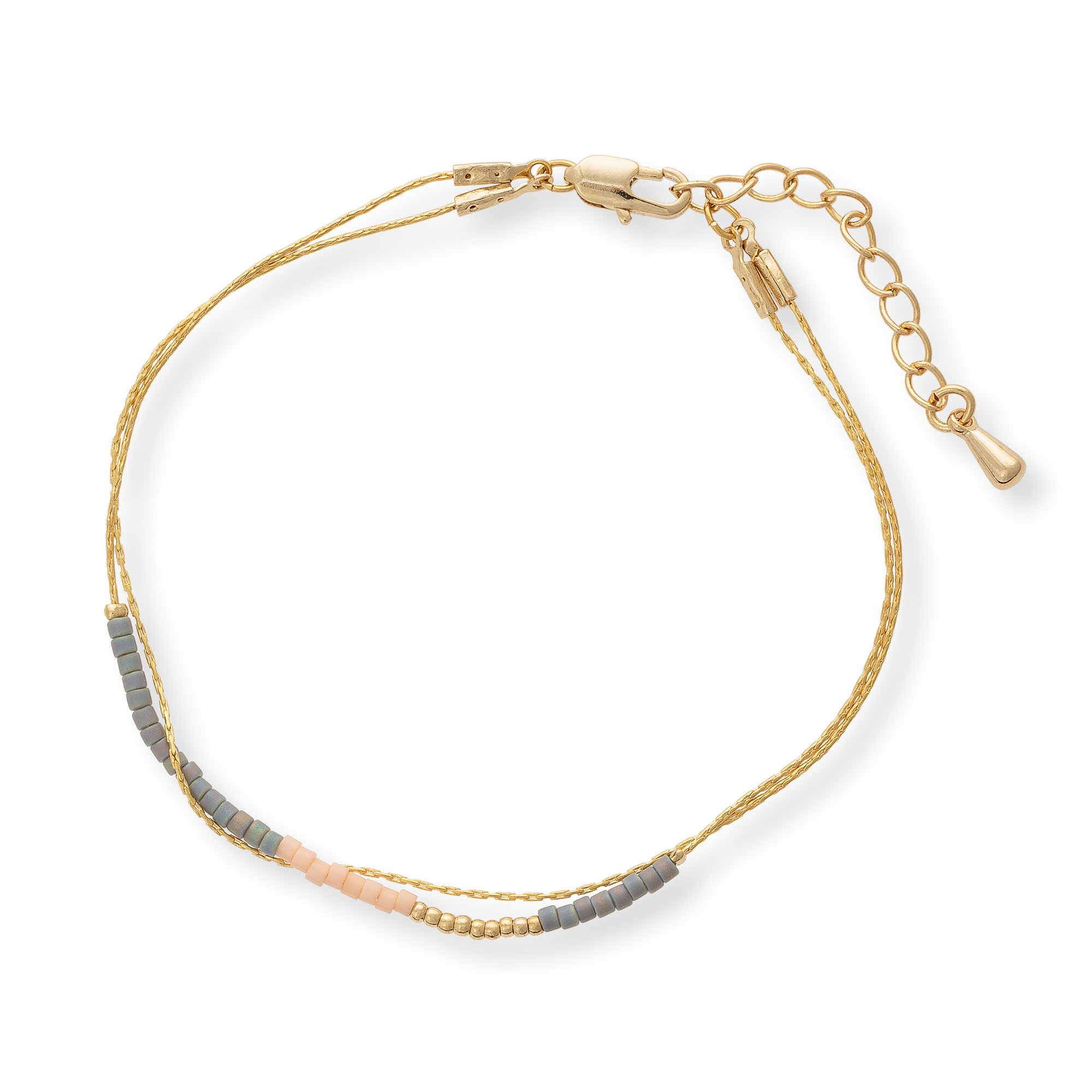 Morel Tiny Bead & Chain Bracelet Oliver Bonas