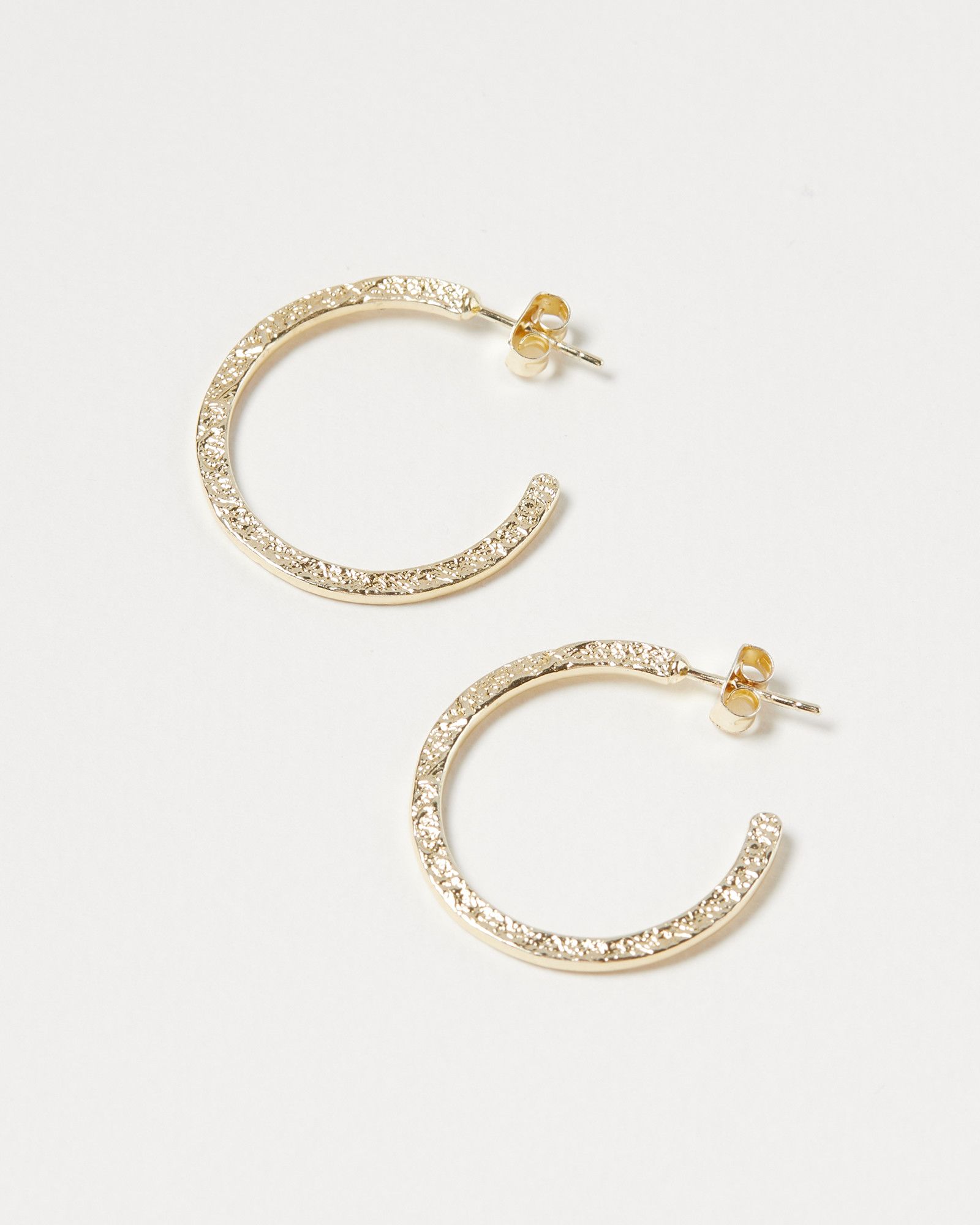 Tenaya Textured Hoop Earrings | Oliver Bonas