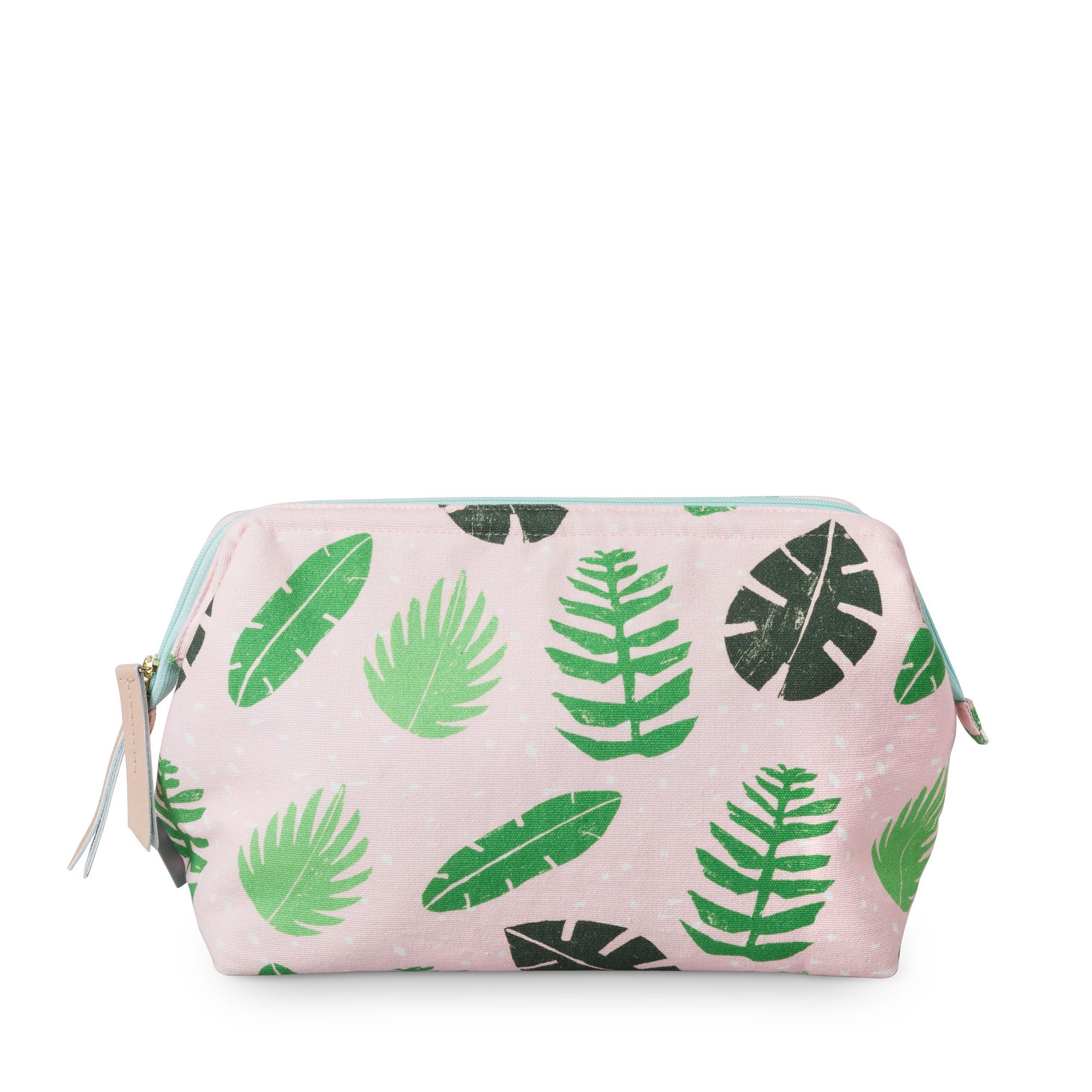 Palm Party Pink Wash Bag | Oliver Bonas