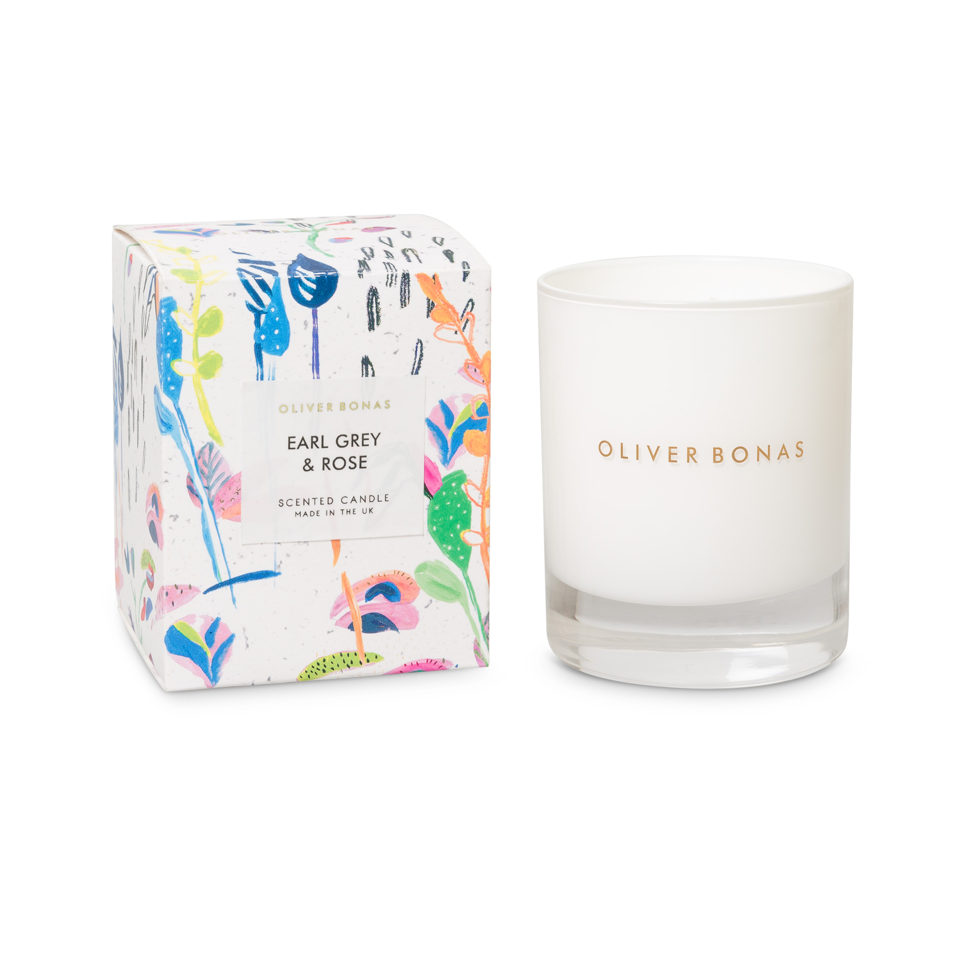 Earl Gray & Rose Scented Candle Oliver Bonas US