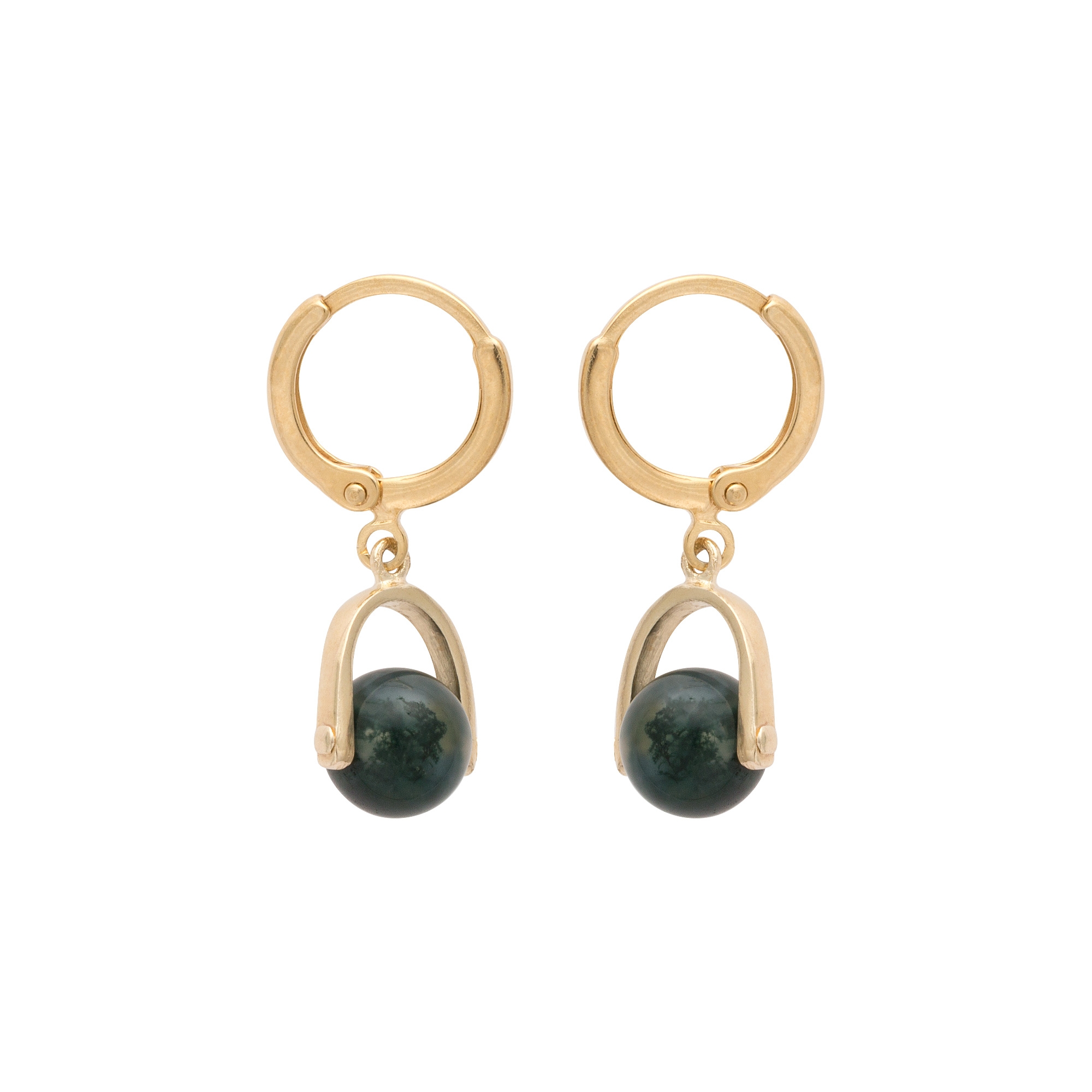 Rara Spinning Round Agate Earrings Oliver Bonas