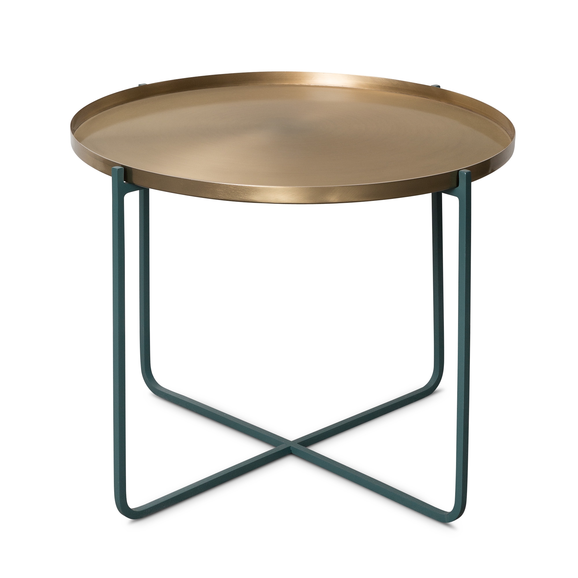 Green Iggy Metal Tray Side Table Oliver Bonas