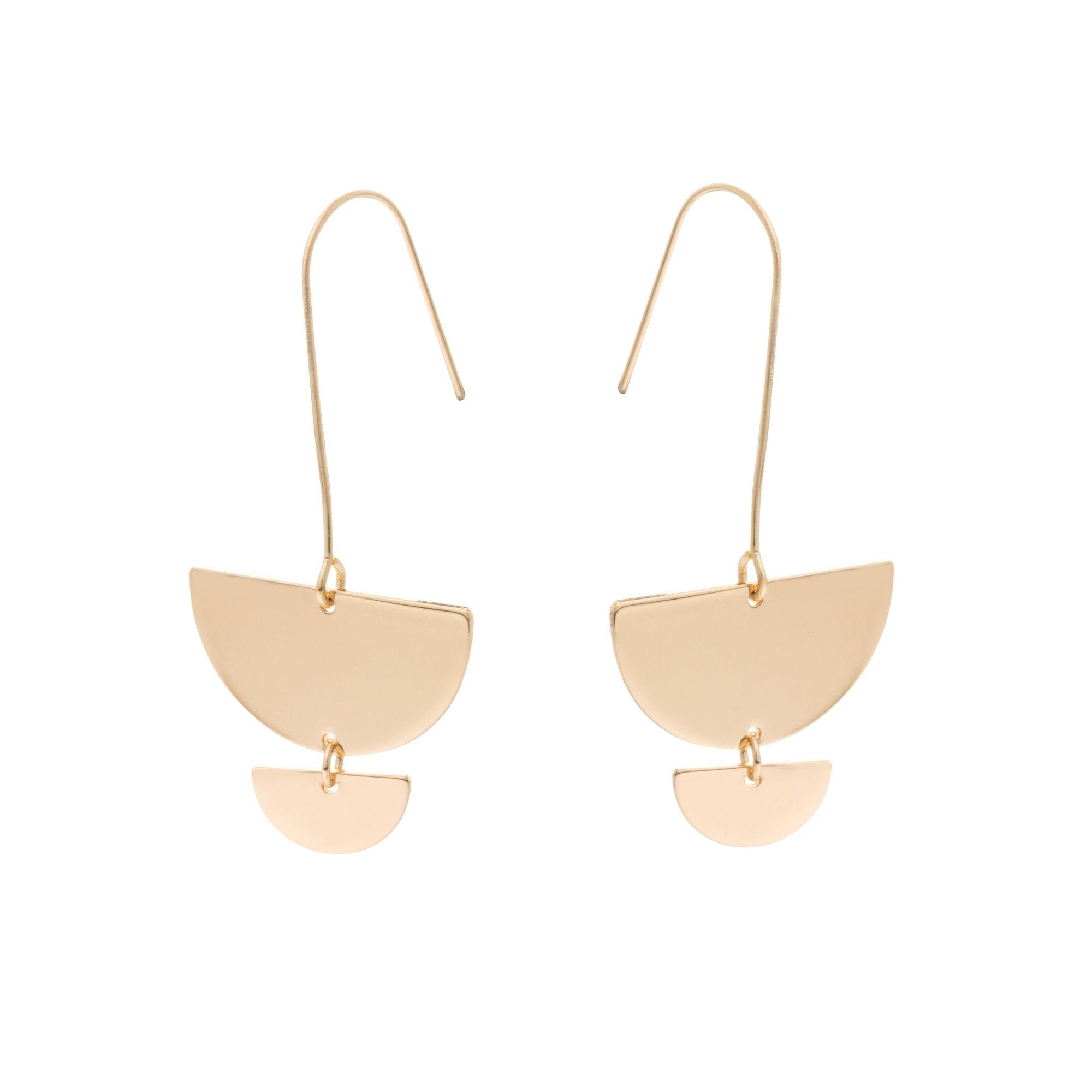 Misha Semi-Circle Charm Drop Earrings | Oliver Bonas