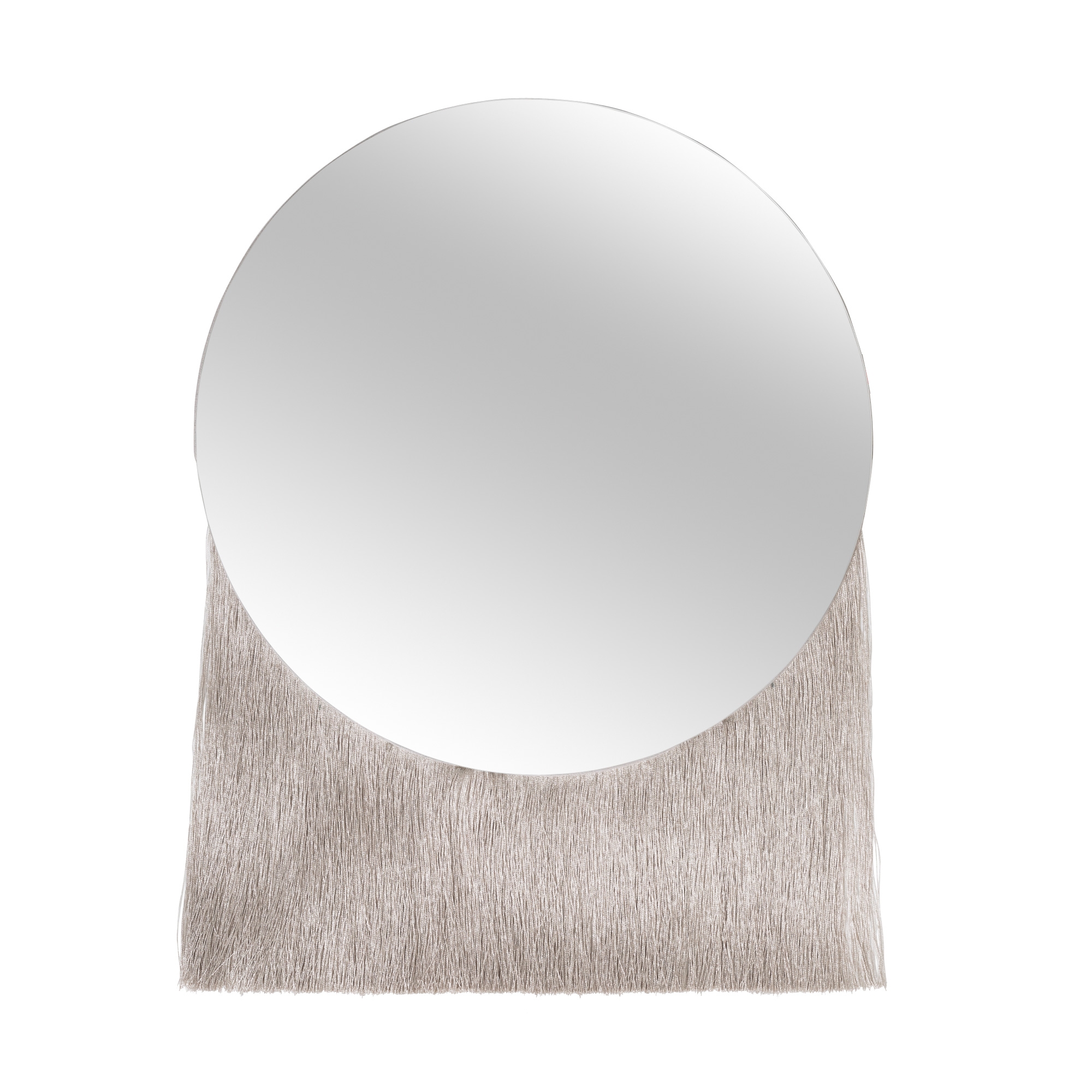 Nappa Large Fringed Mirror Oliver Bonas