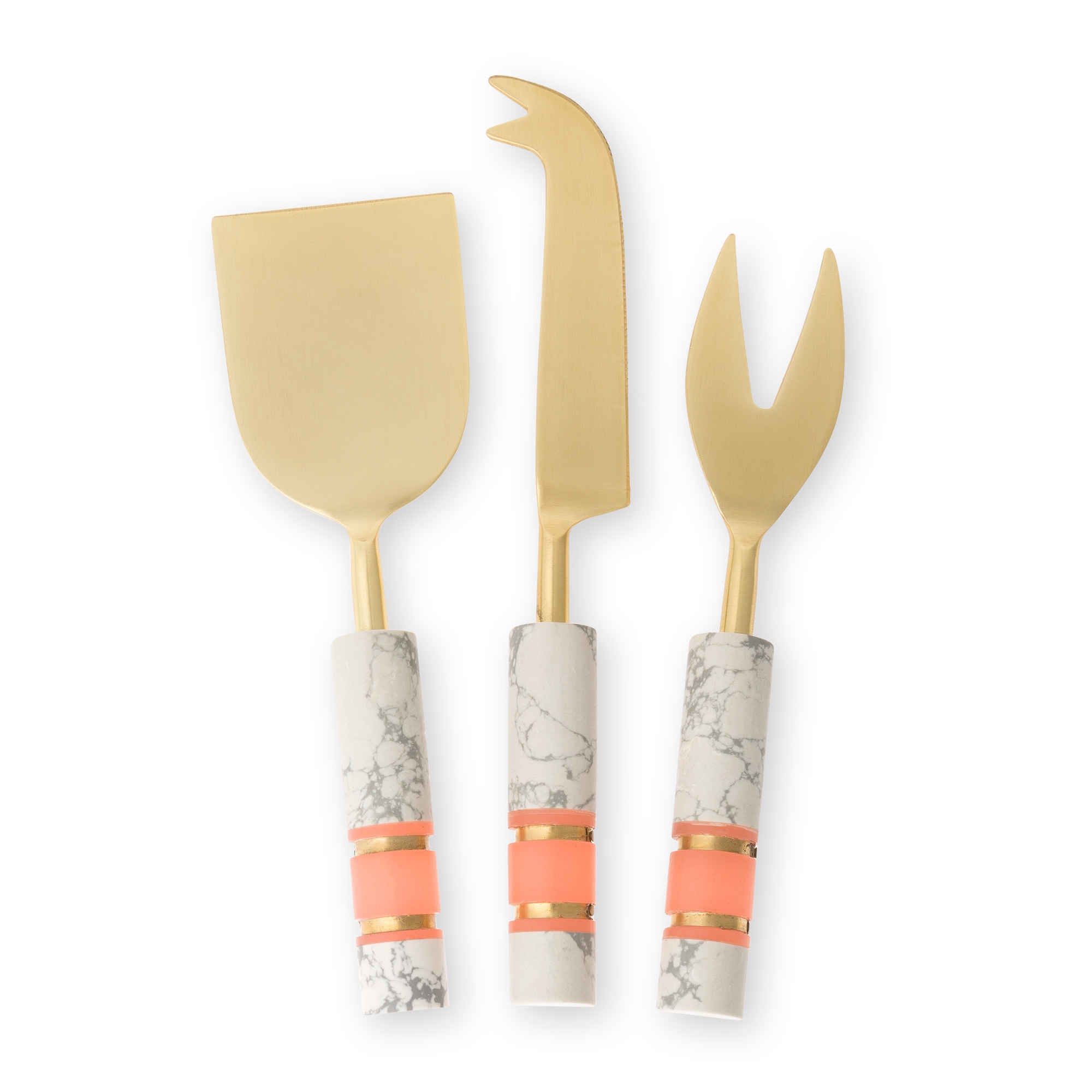 Marbled Stone Dust Cheese Knives Oliver Bonas