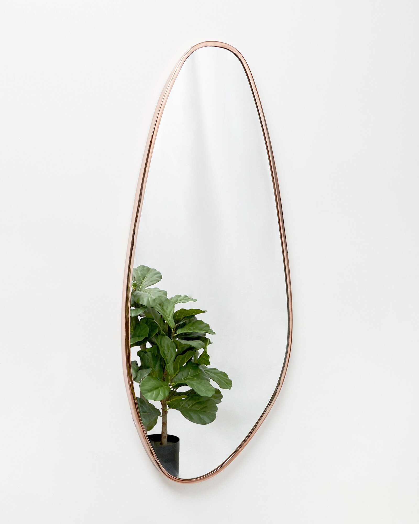 Rose Gold Full Length Pebble Wall Mirror Oliver Bonas