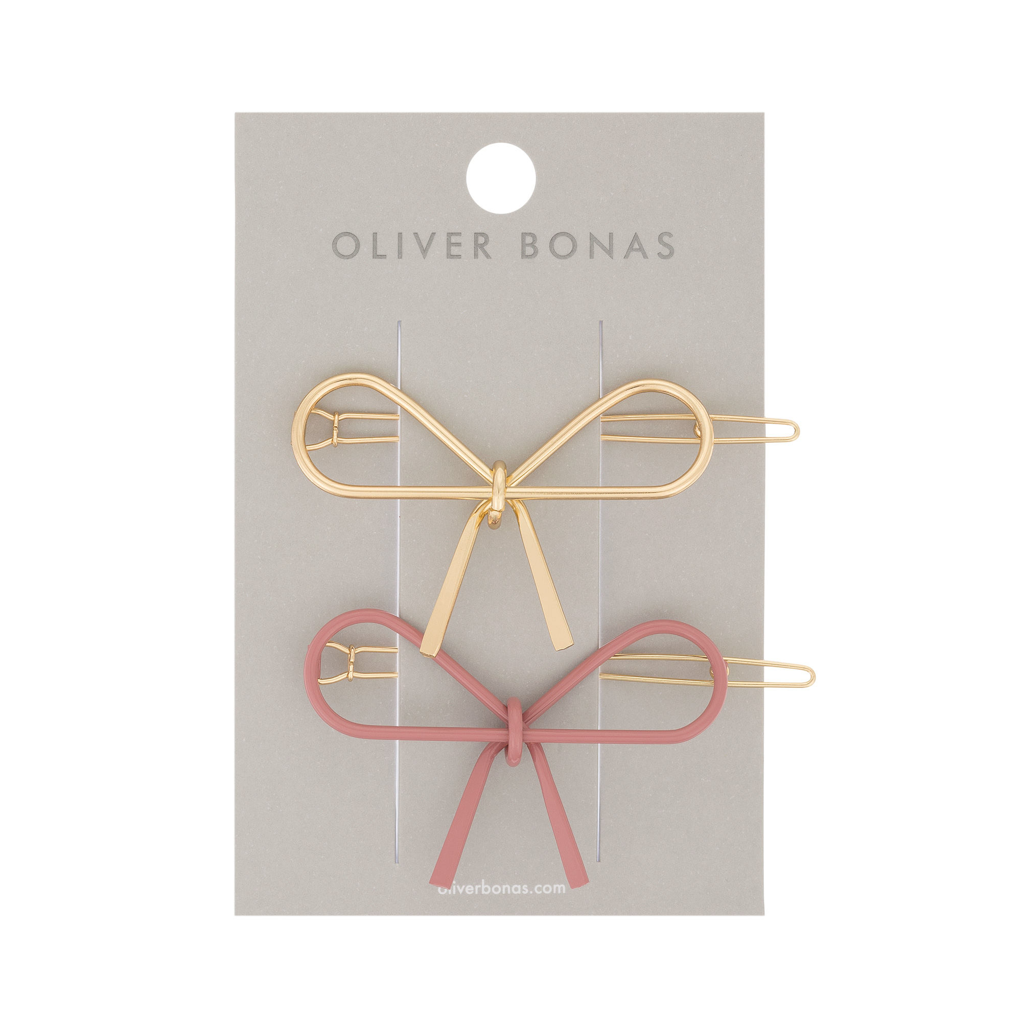 Metal Bow Hair Clips Pack of Two Oliver Bonas
