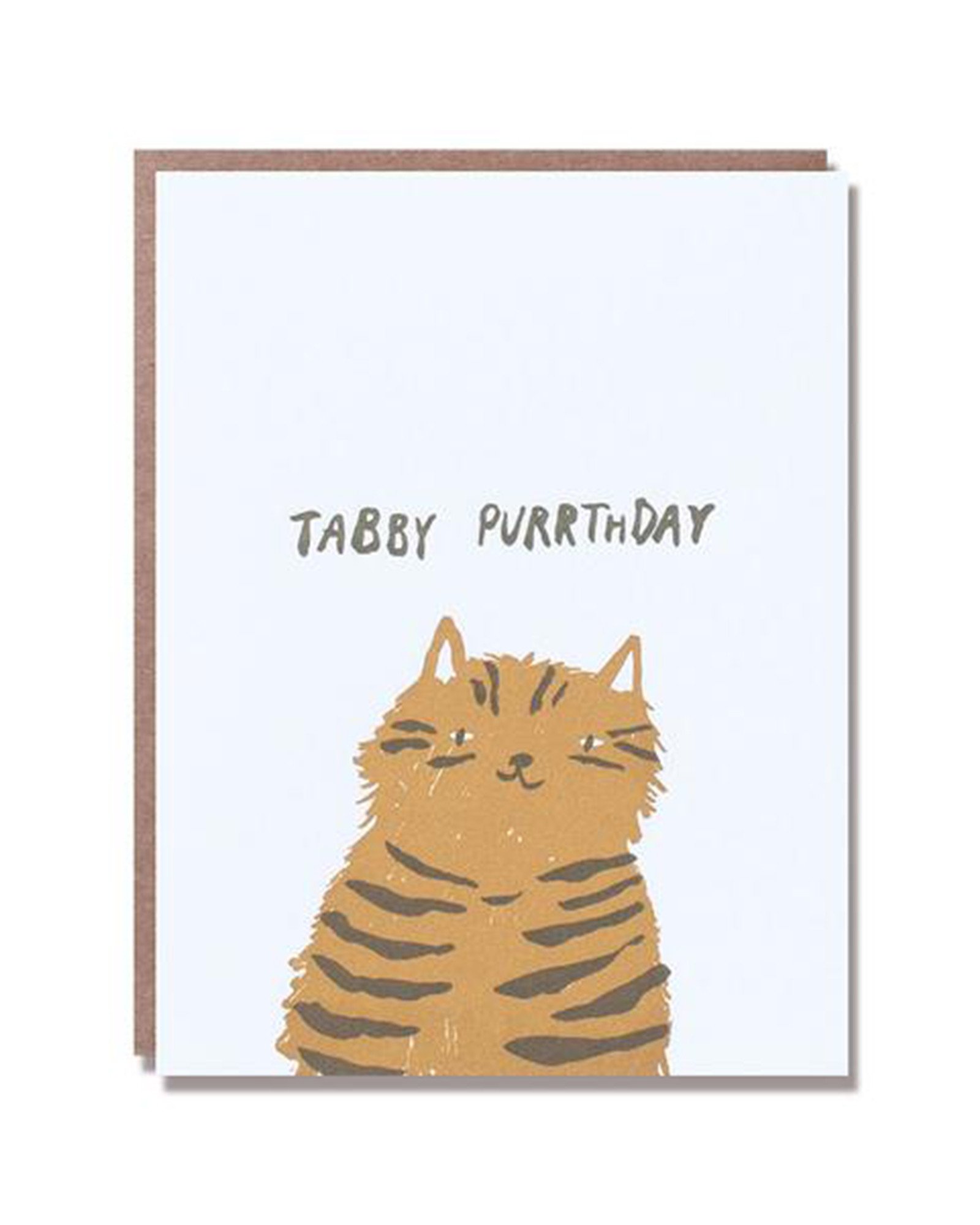 Tabby Birthday Letterpress Birthday Card | Oliver Bonas
