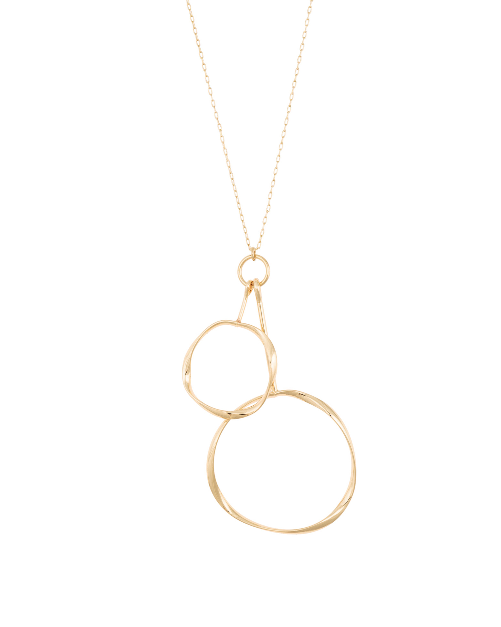 Delia Twisted Bar & Drop Pendant Necklace Oliver Bonas