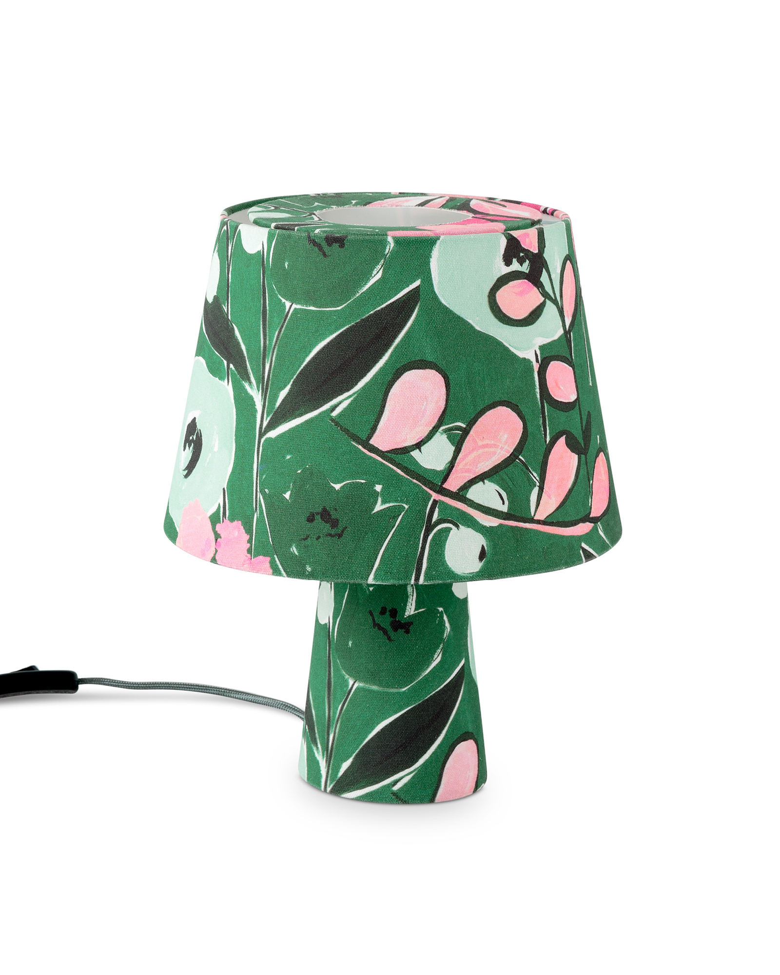 Printed Floral Green Table Lamp Oliver Bonas