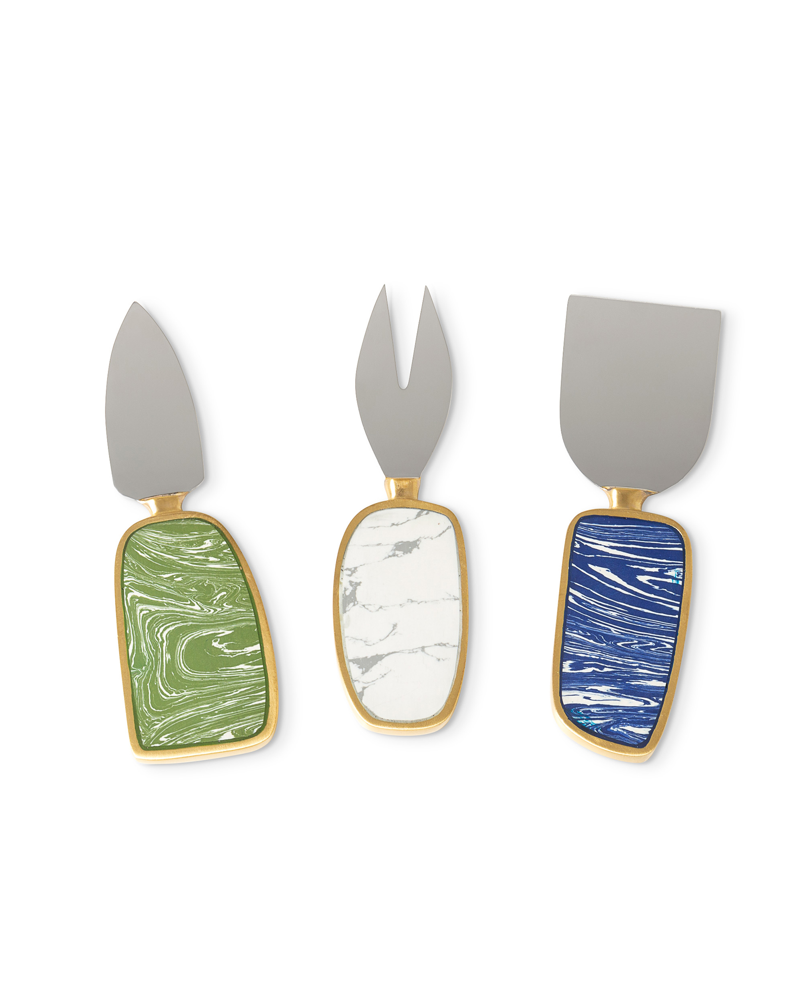 Abstract Shapes Cheese Knives Set of Three Oliver Bonas IE