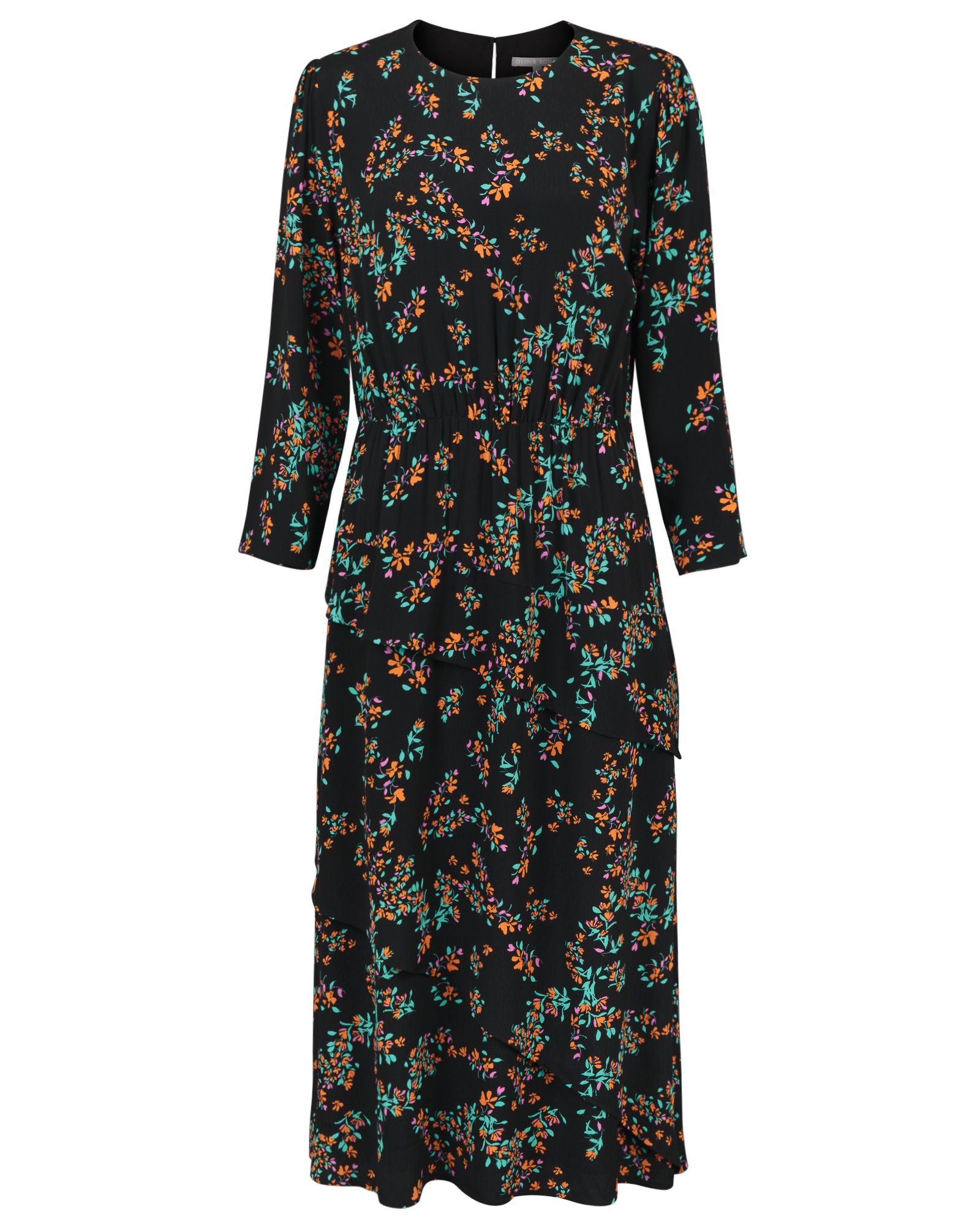 New Love Asymmetric Floral Midi Dress | Oliver Bonas