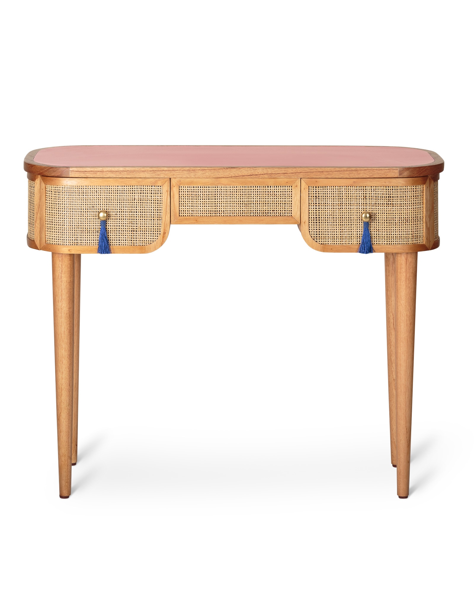 Kinship Rattan Pink Dressing Table Oliver Bonas