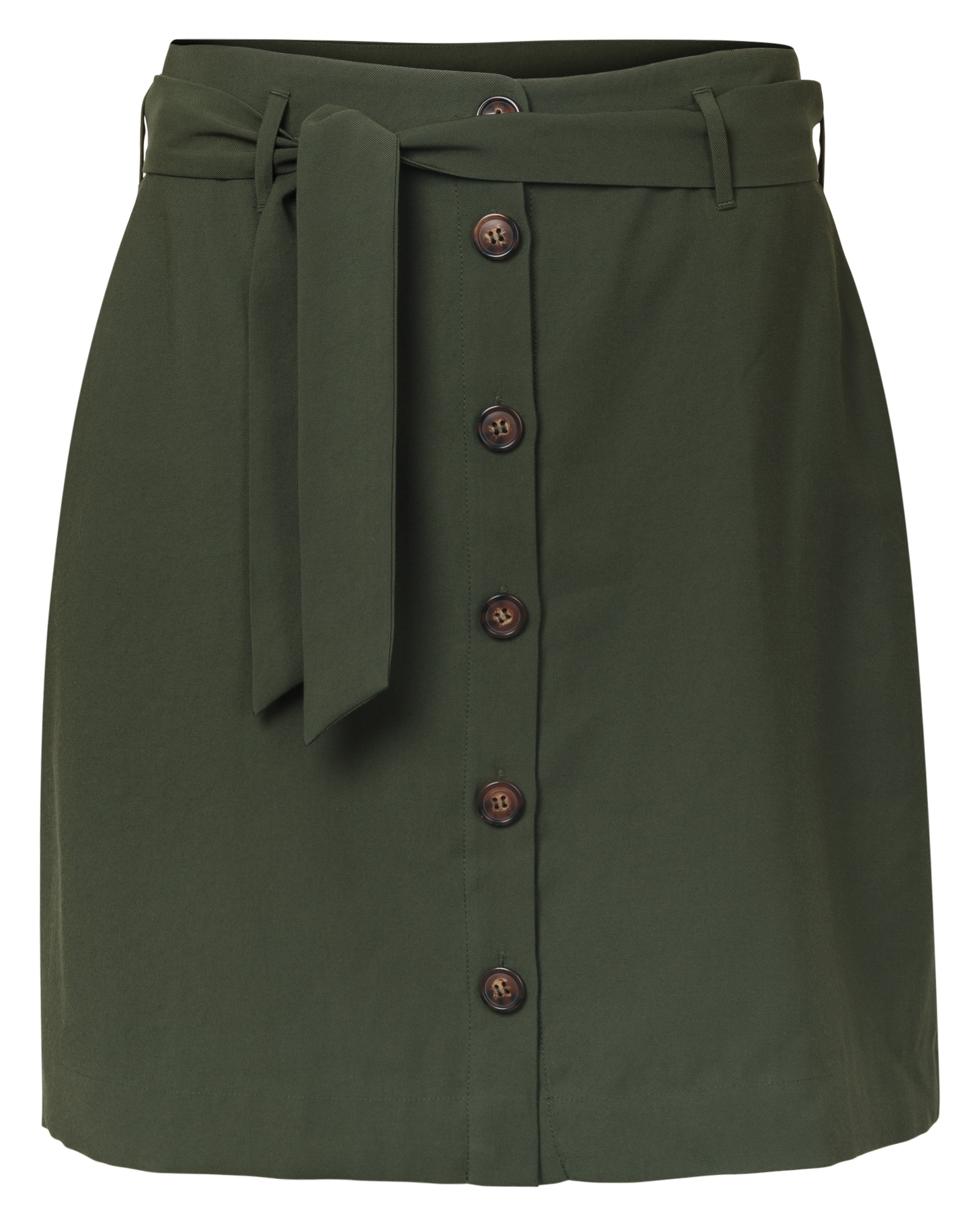 khaki button skirt