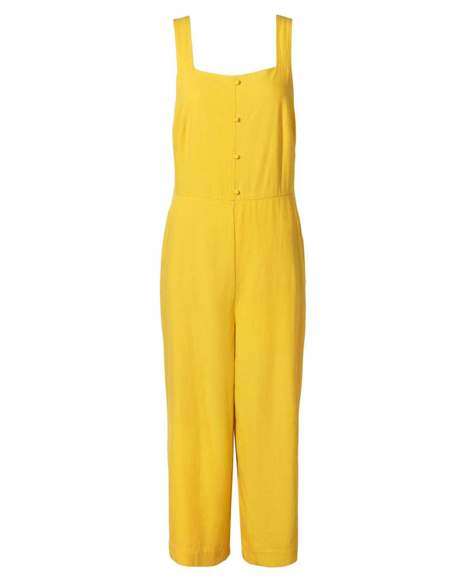 Wow Yellow Layering Linen Jumpsuit | Oliver Bonas