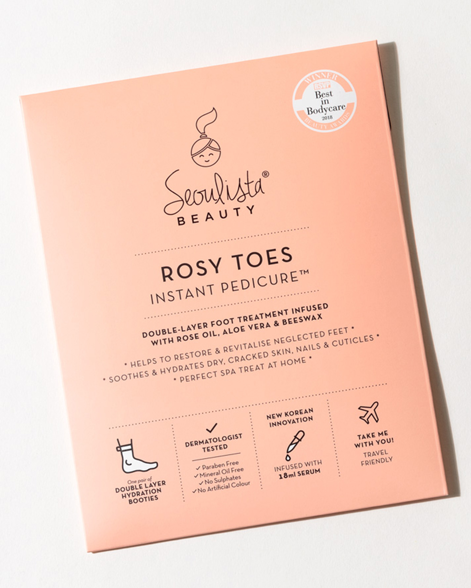 Seoulista Beauty Rosy Toes Instant Pedicure Mask