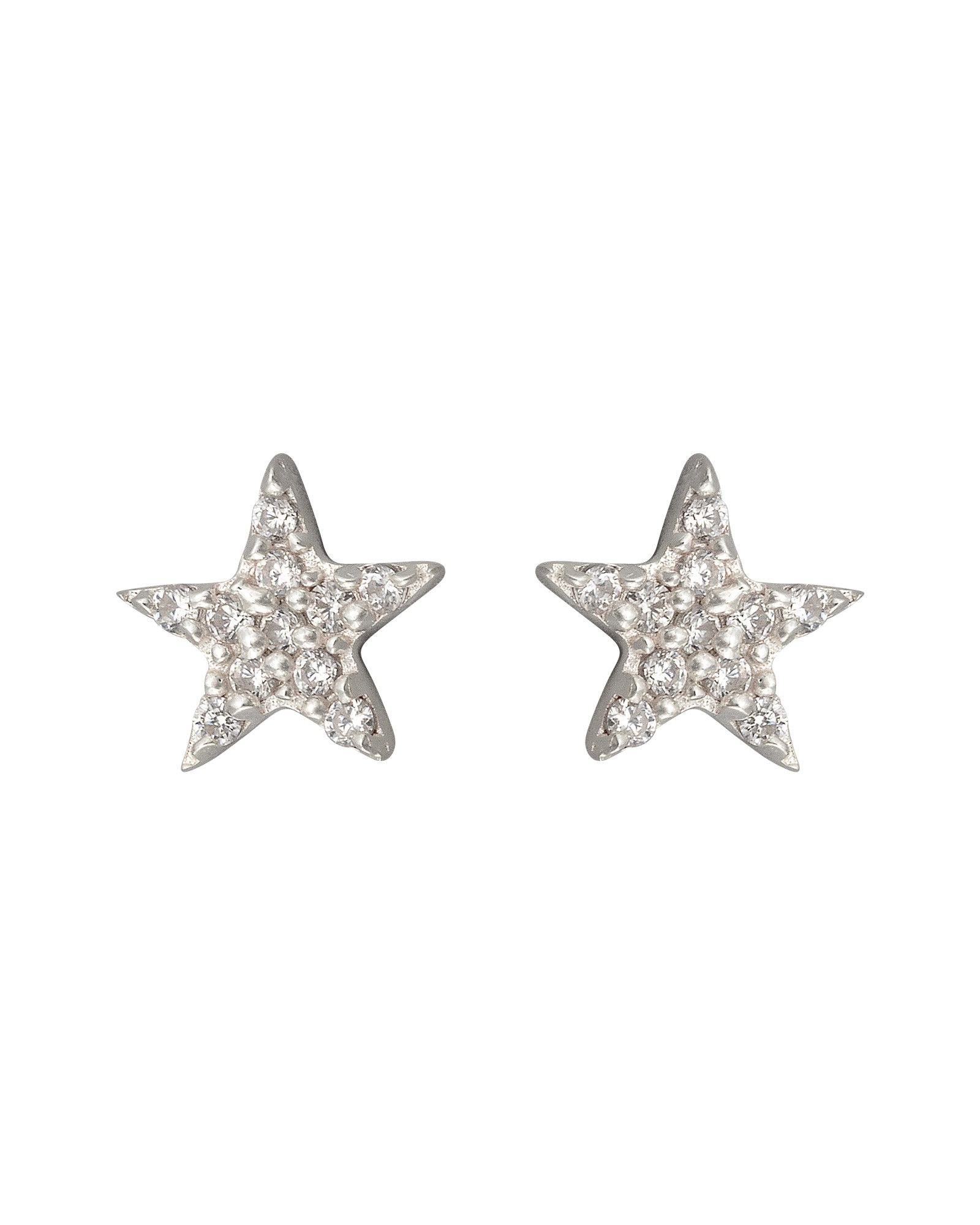 Lucina Star Cubic Zirconia & Silver Stud Earrings | Oliver Bonas