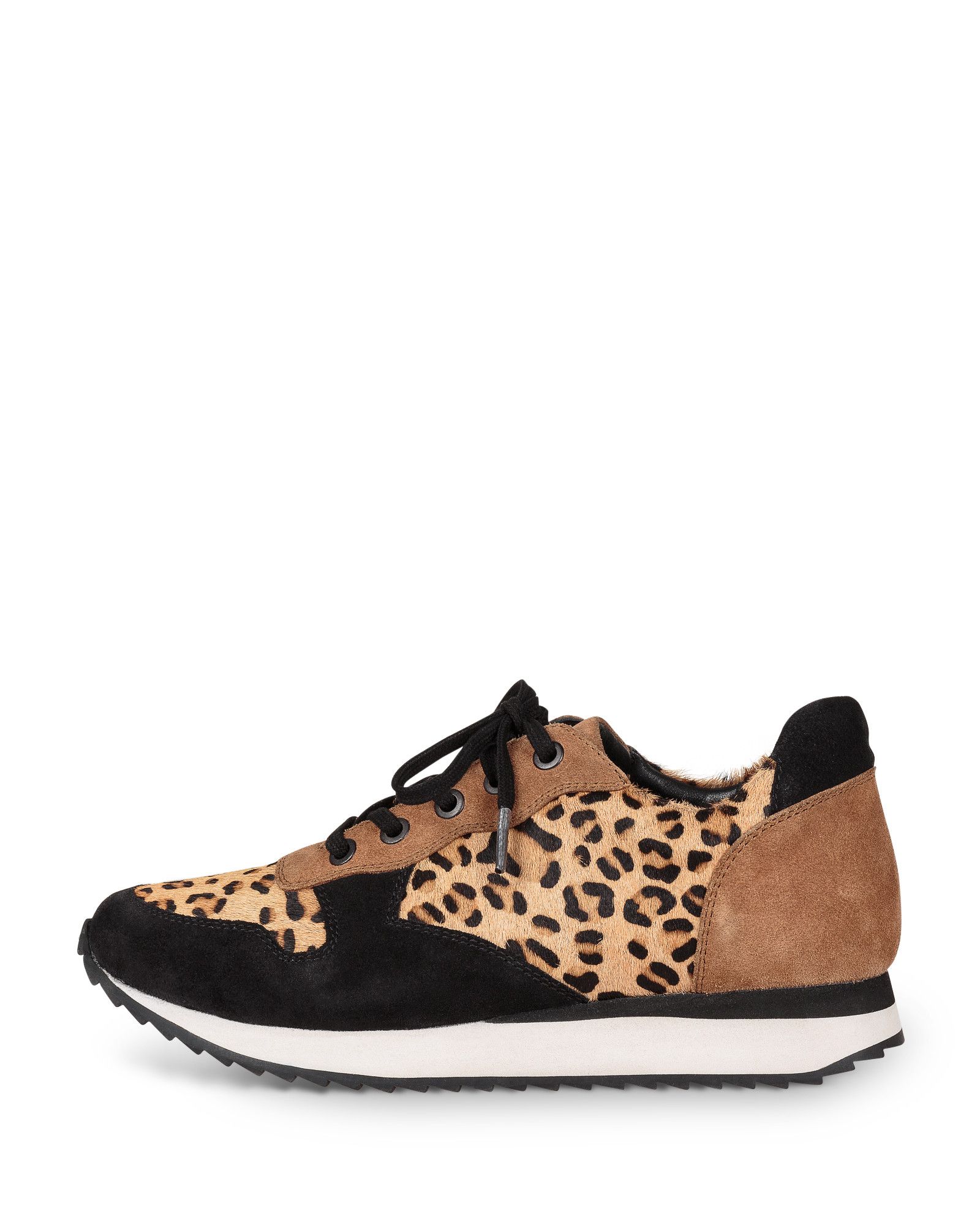 Animal Print Brown Leather Lace Up 