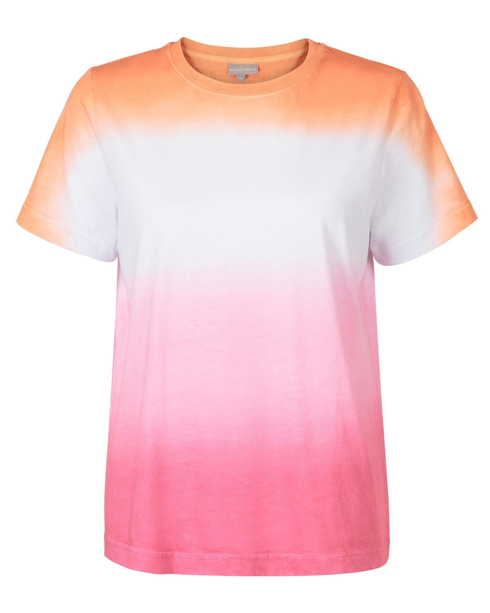 Dip Dye Orange Pink T Shirt