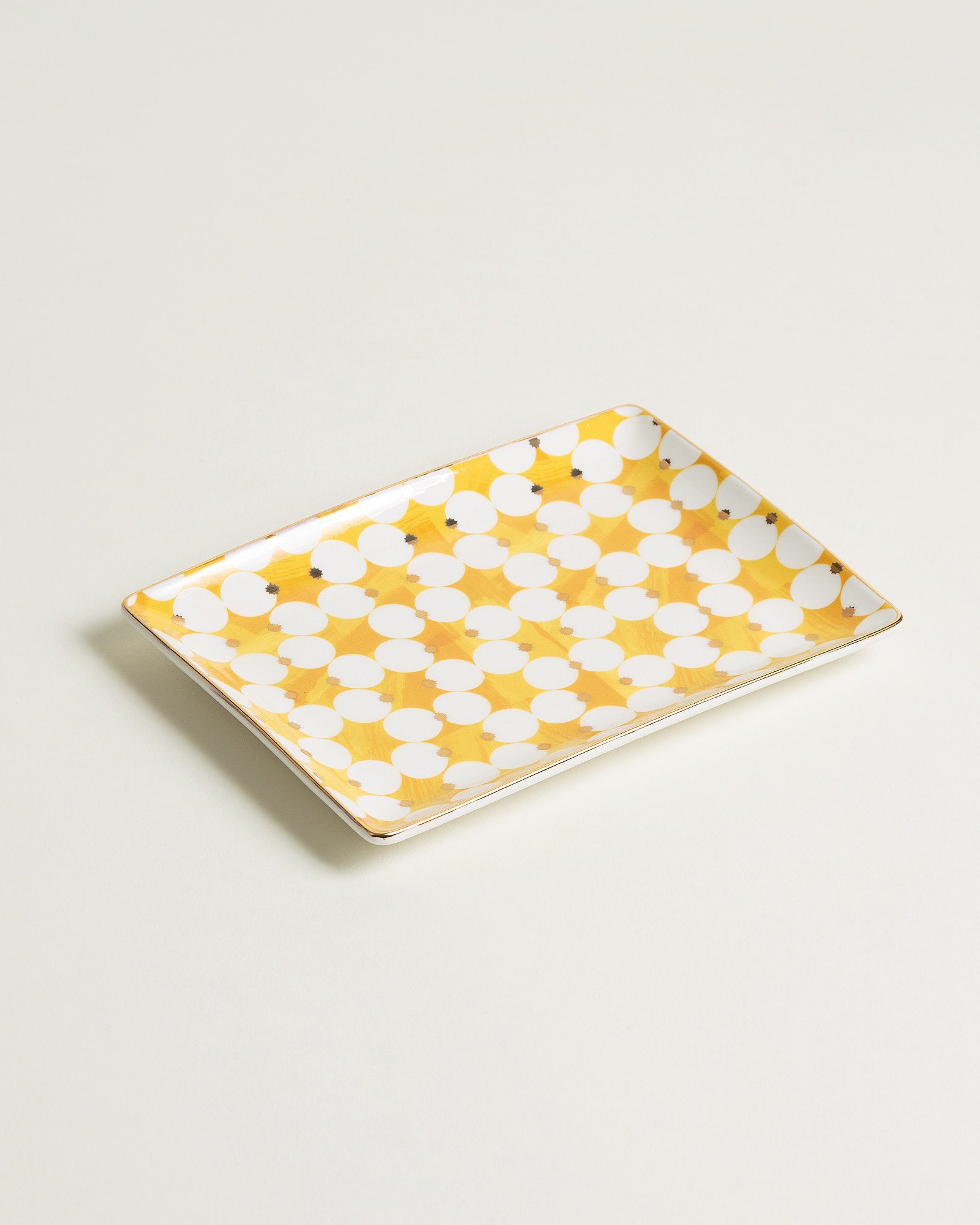 Yellow Ceramic Trinket Dish Large Oliver Bonas US