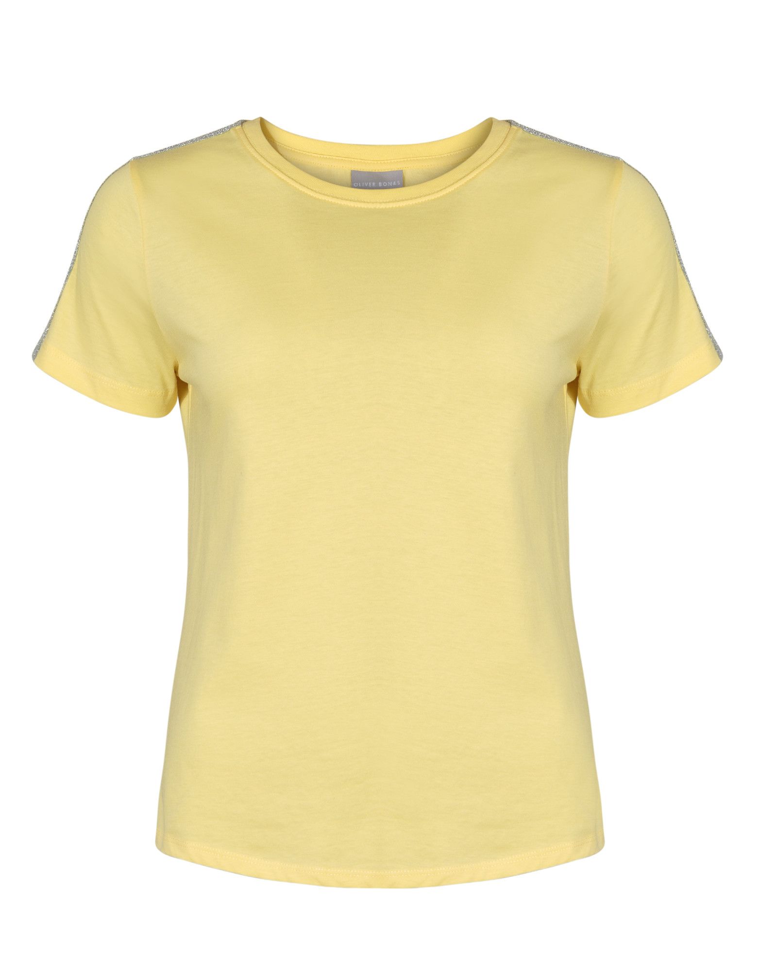 Sparkle Stripe Yellow Cotton T-Shirt | Oliver Bonas