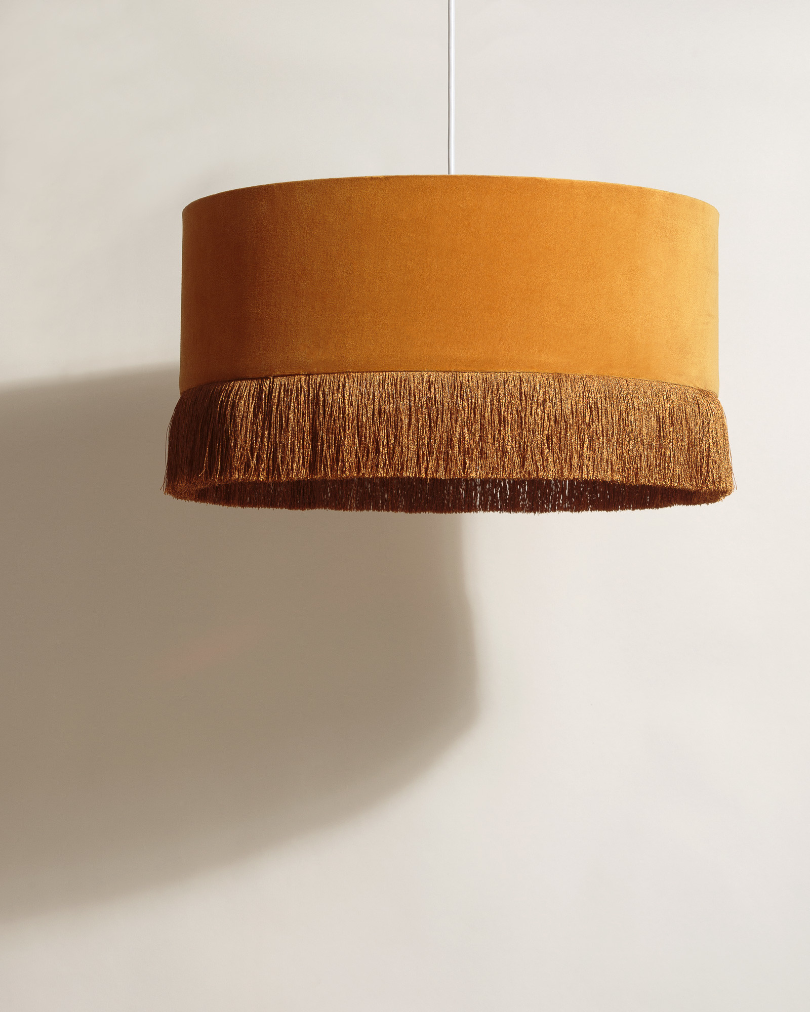 Ero Yellow Velvet Pendant Lamp Shade Large