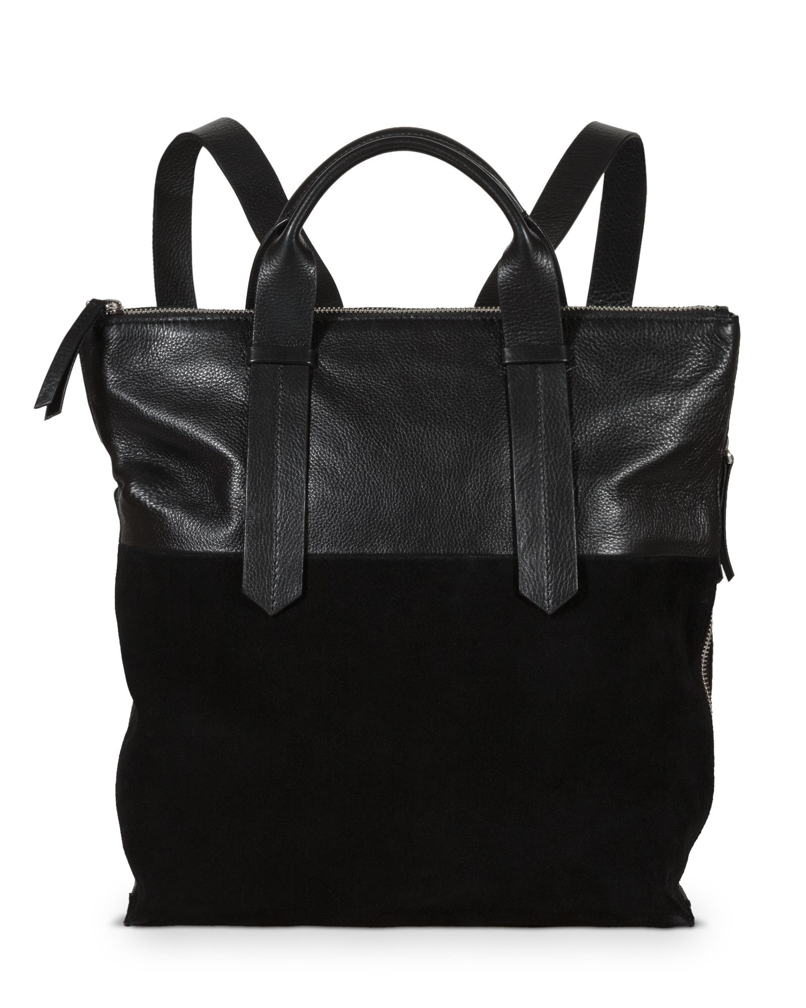 Ivy Suede & Leather Backpack | Oliver Bonas