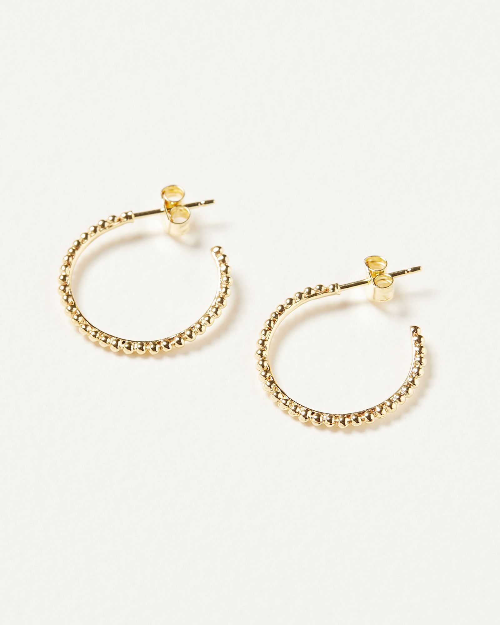 Lissa Multi Dot Gold Plated Hoop Earrings | Oliver Bonas