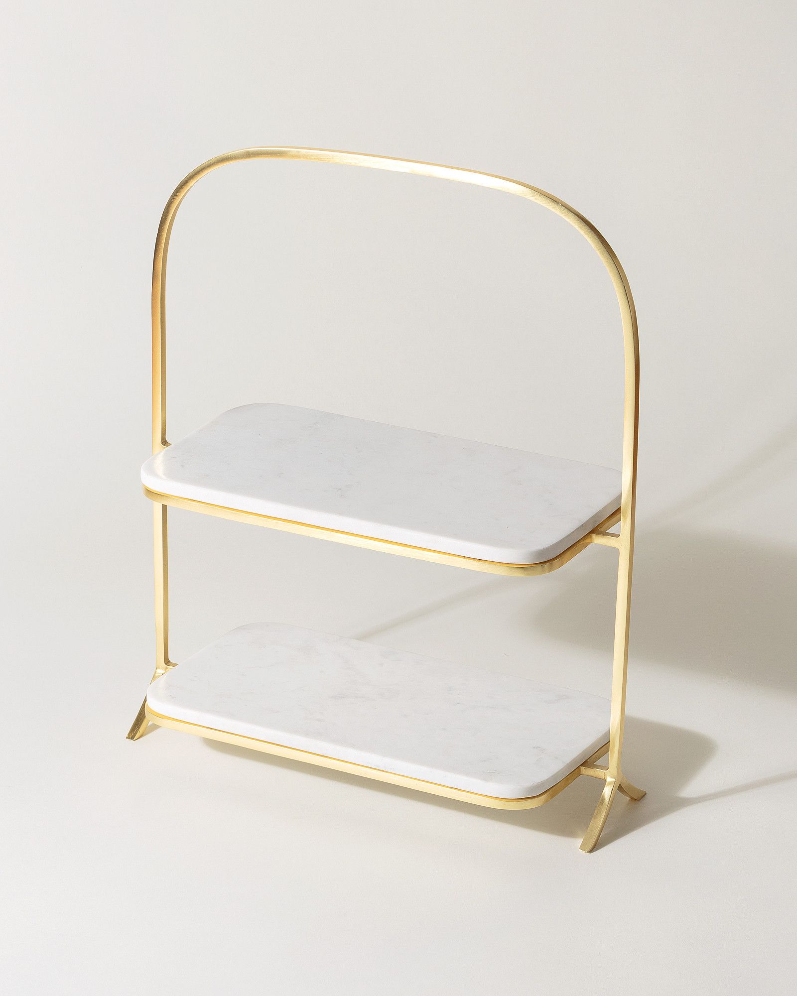 Marble Double Tier Cake Stand | Oliver Bonas
