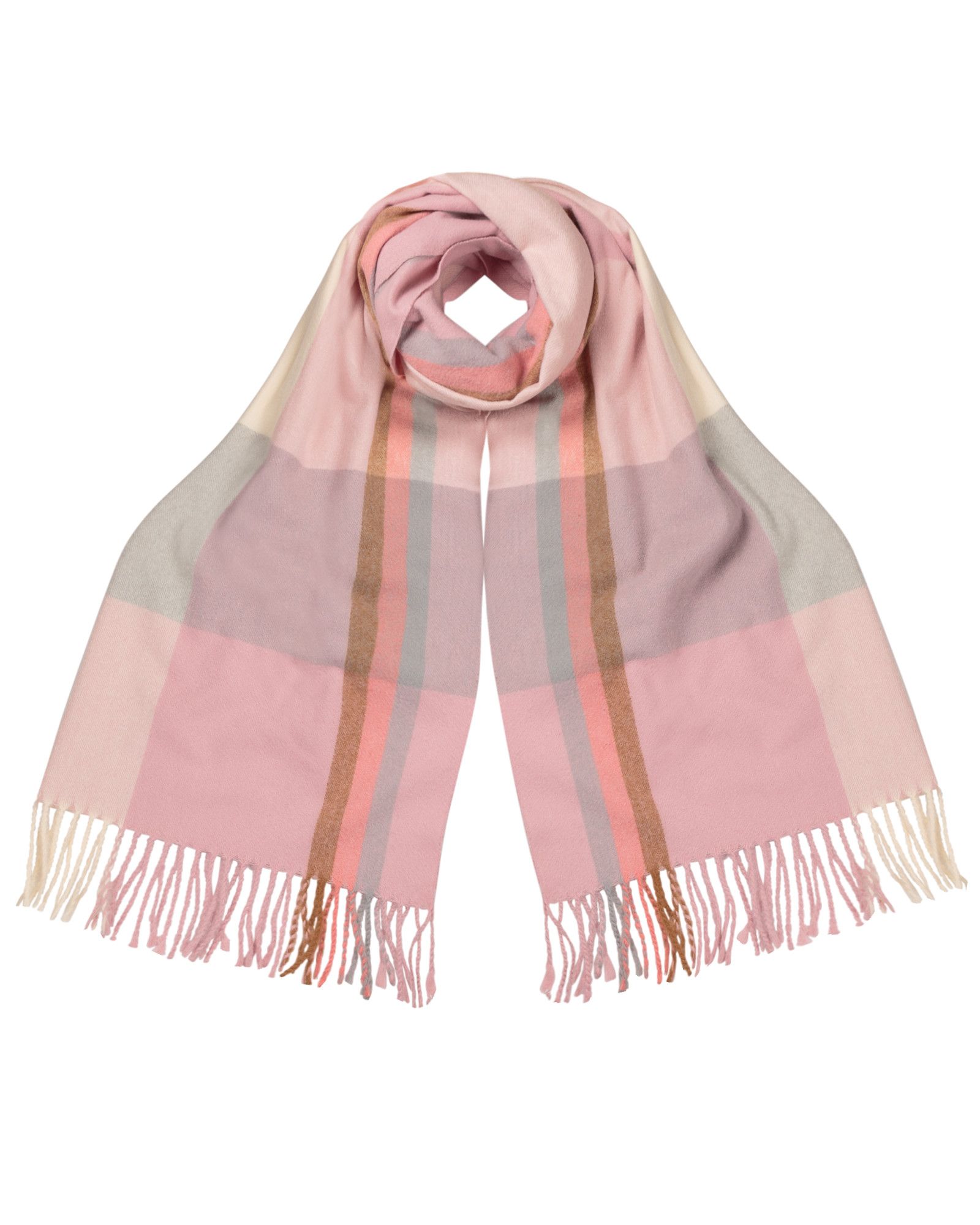 Super Soft Checked Knitted Scarf | Oliver Bonas