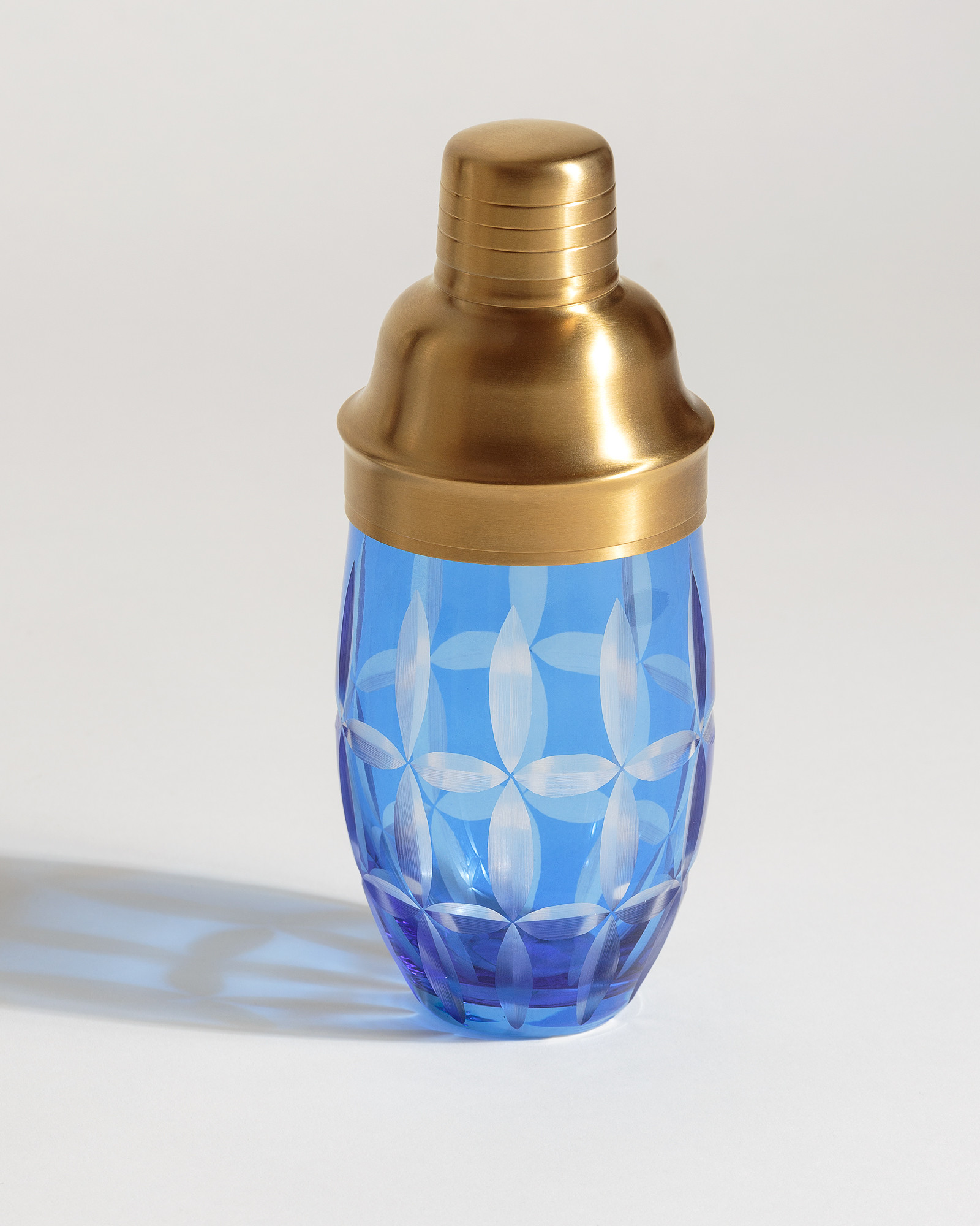 Iko Blue Glass Cocktail Shaker Oliver Bonas