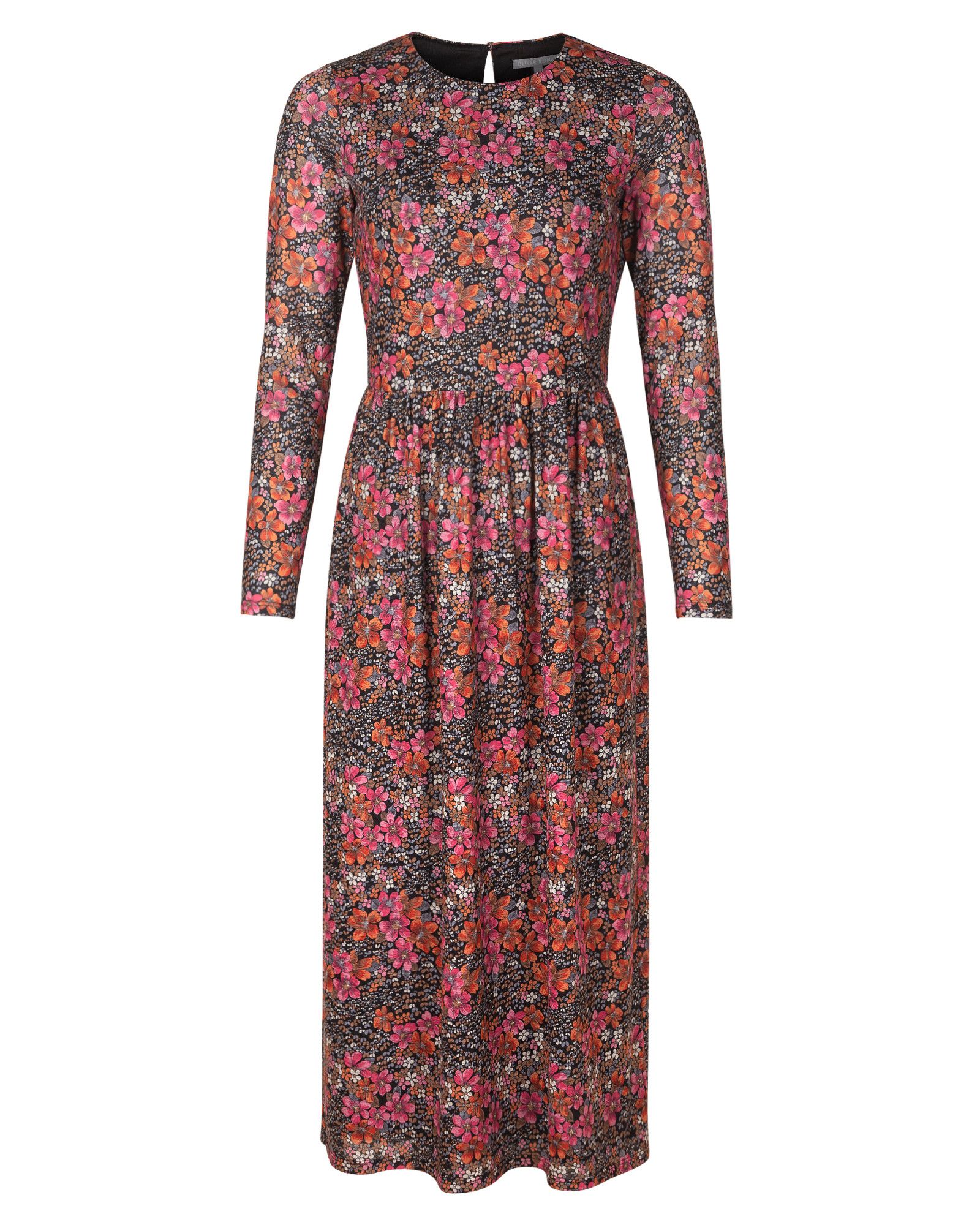 Winter Blossom Printed Mesh Midi Dress | Oliver Bonas