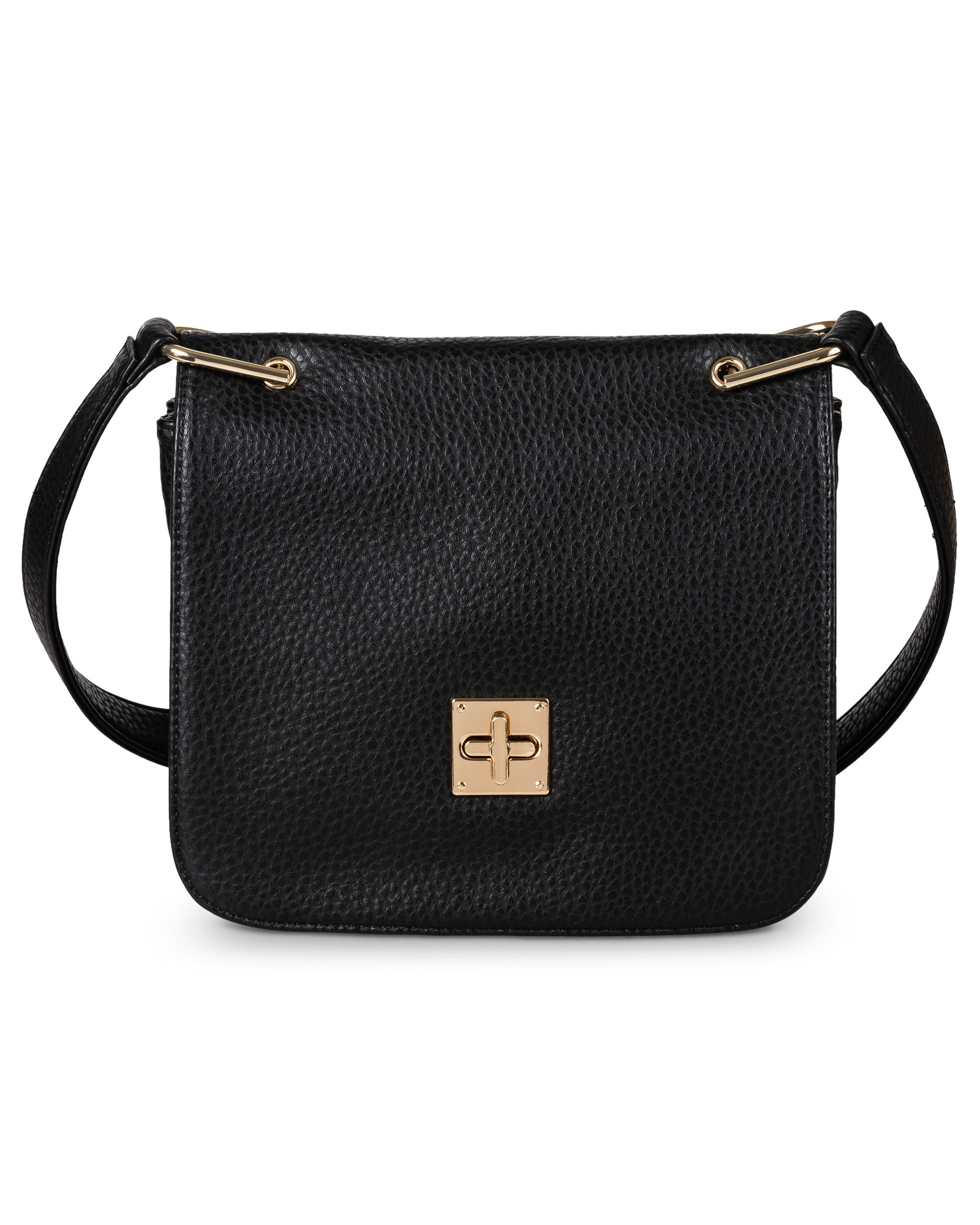 Mila Black Eyelet Detail Crossbody Bag Oliver Bonas