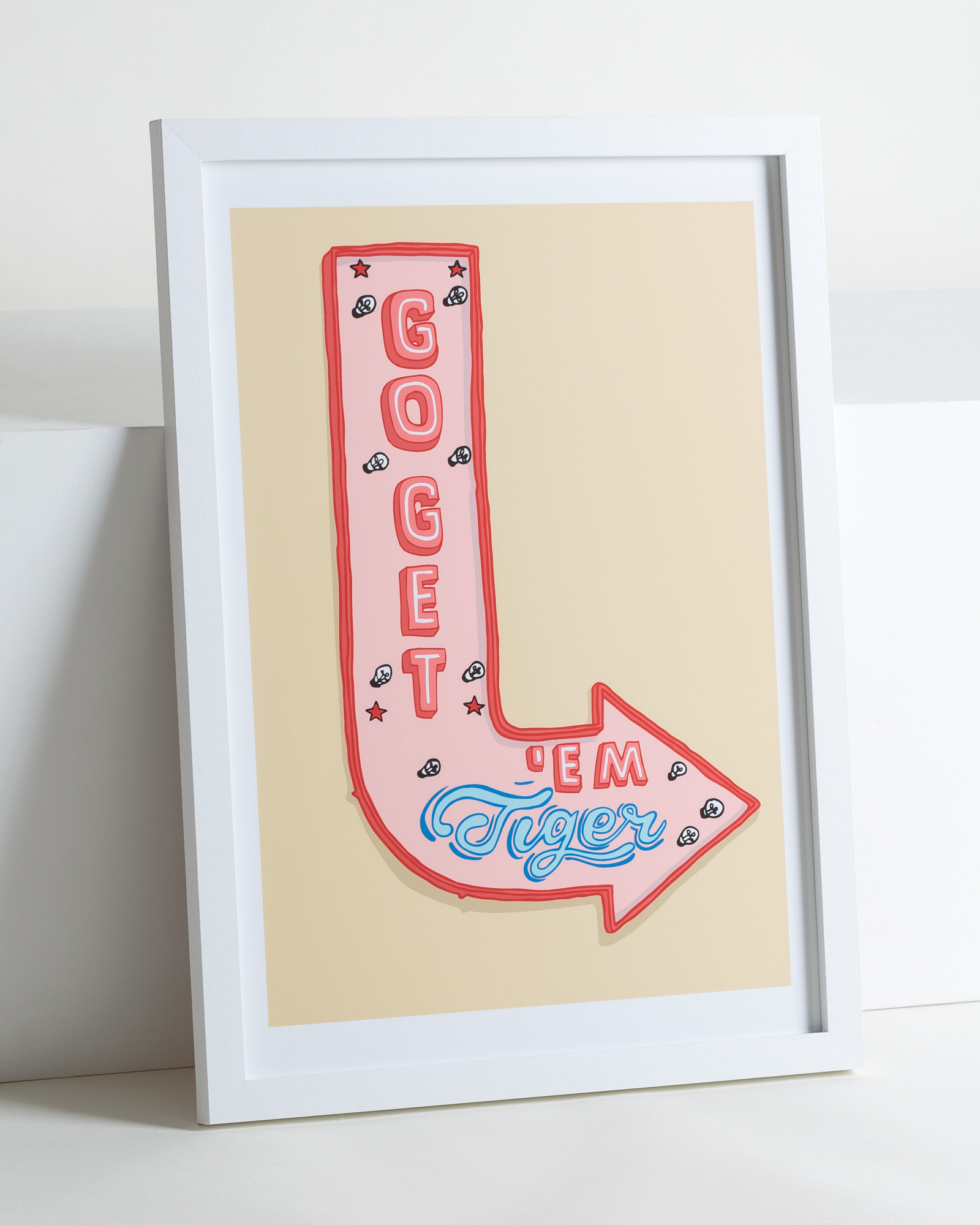 Go Get Em Tiger Wall Art A3 Oliver Bonas