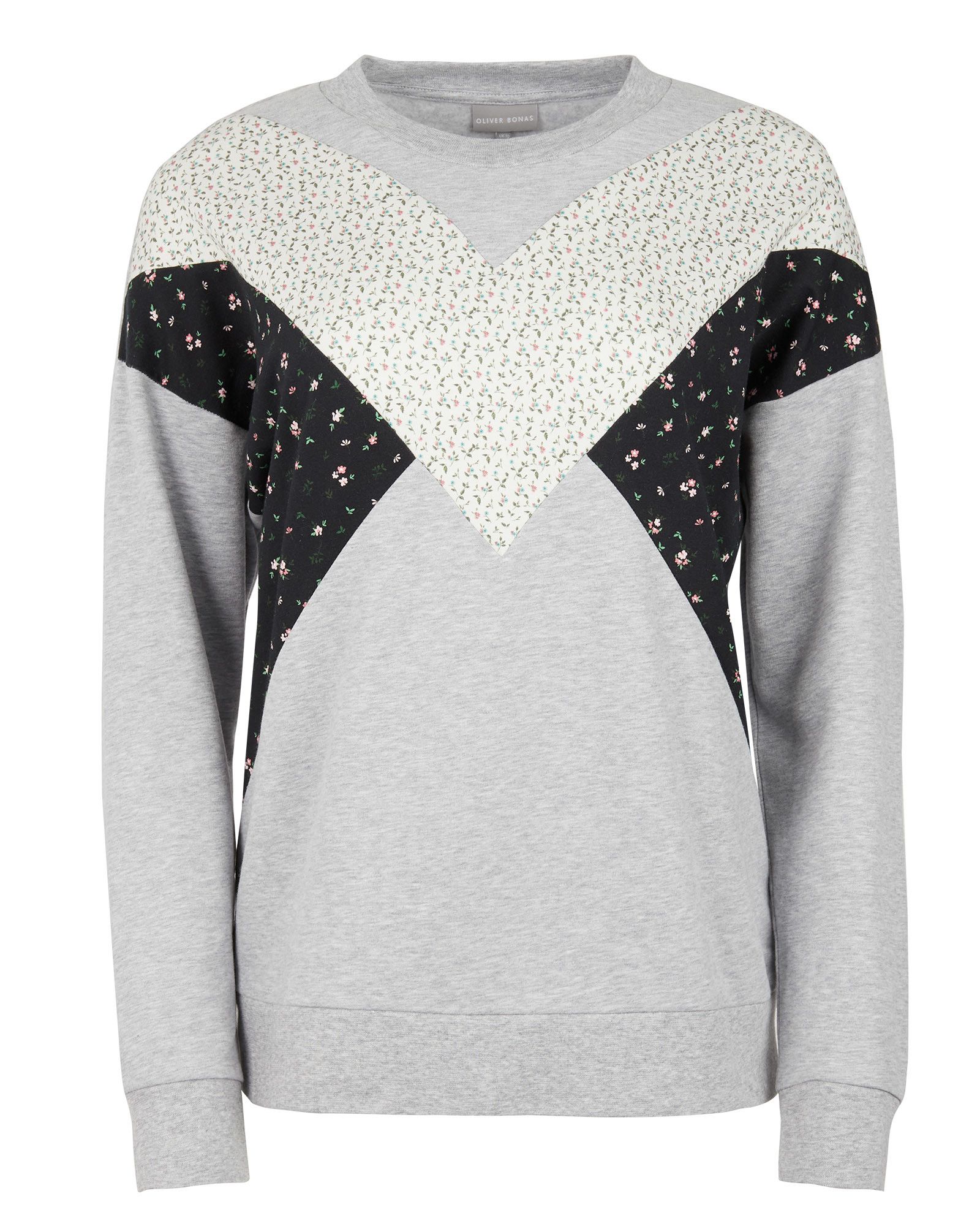Patchwork Grey Sweatshirt | Oliver Bonas