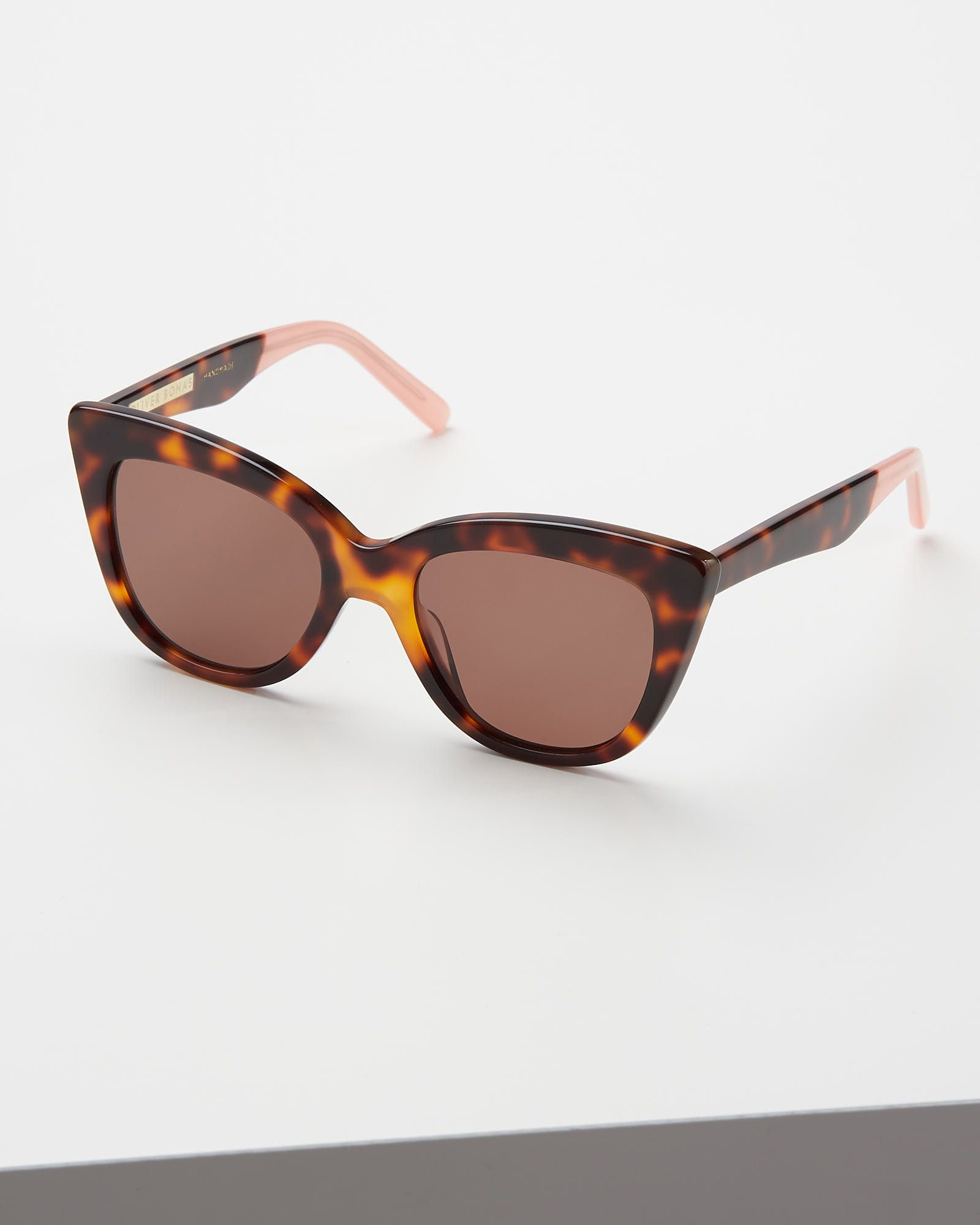 Rome Tortoiseshell & Pink Acetate Cat Eye Sunglasses | Oliver Bonas