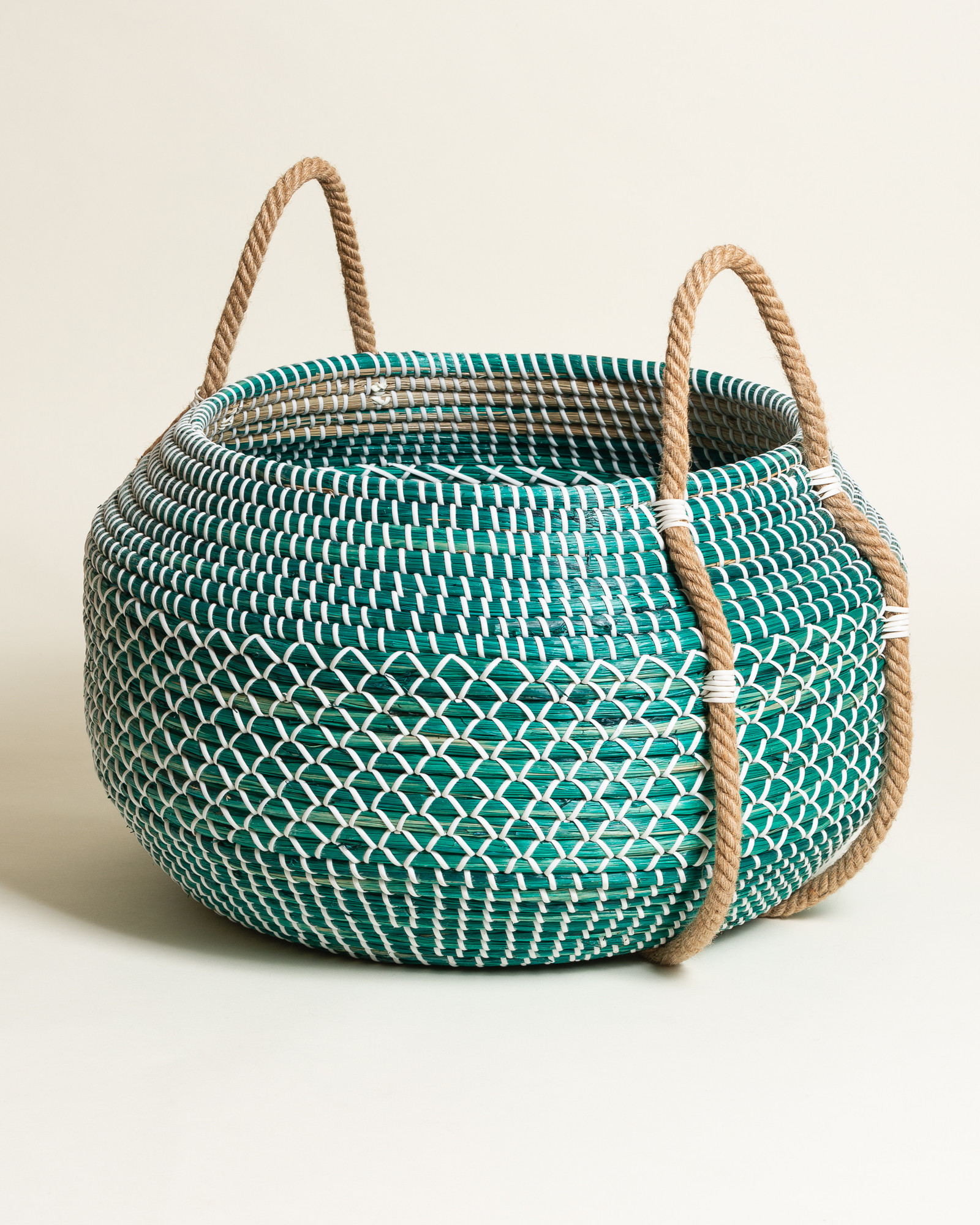 Round Woven Seagrass Storage Basket Oliver Bonas