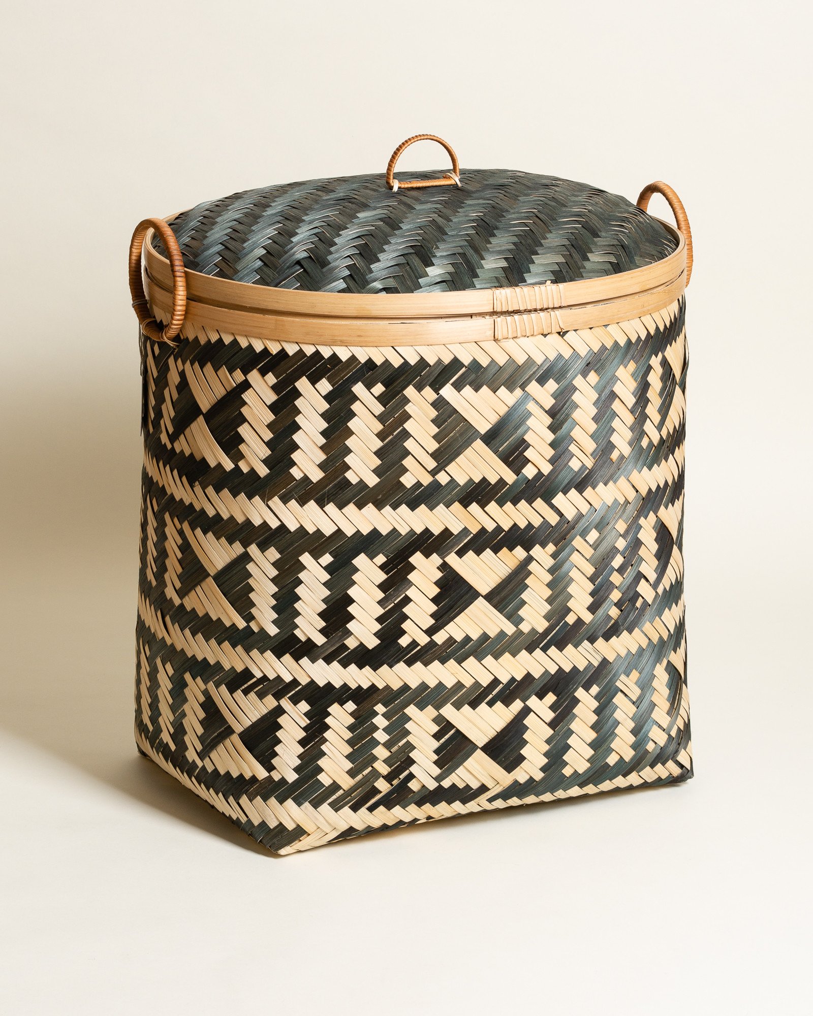 Oval Woven Bamboo Laundry Basket Oliver Bonas