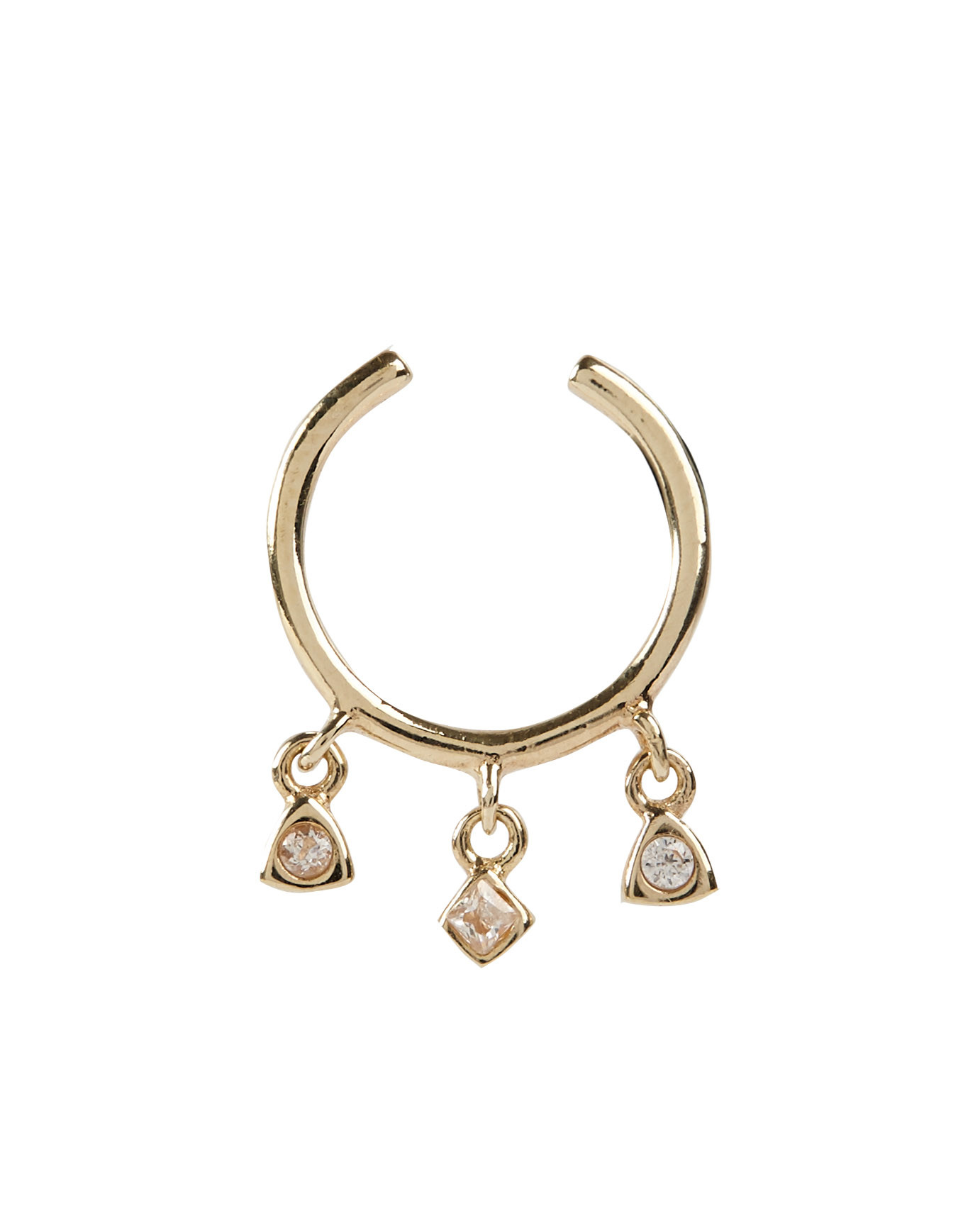 Cora Triple Charm Ear Cuff Oliver Bonas