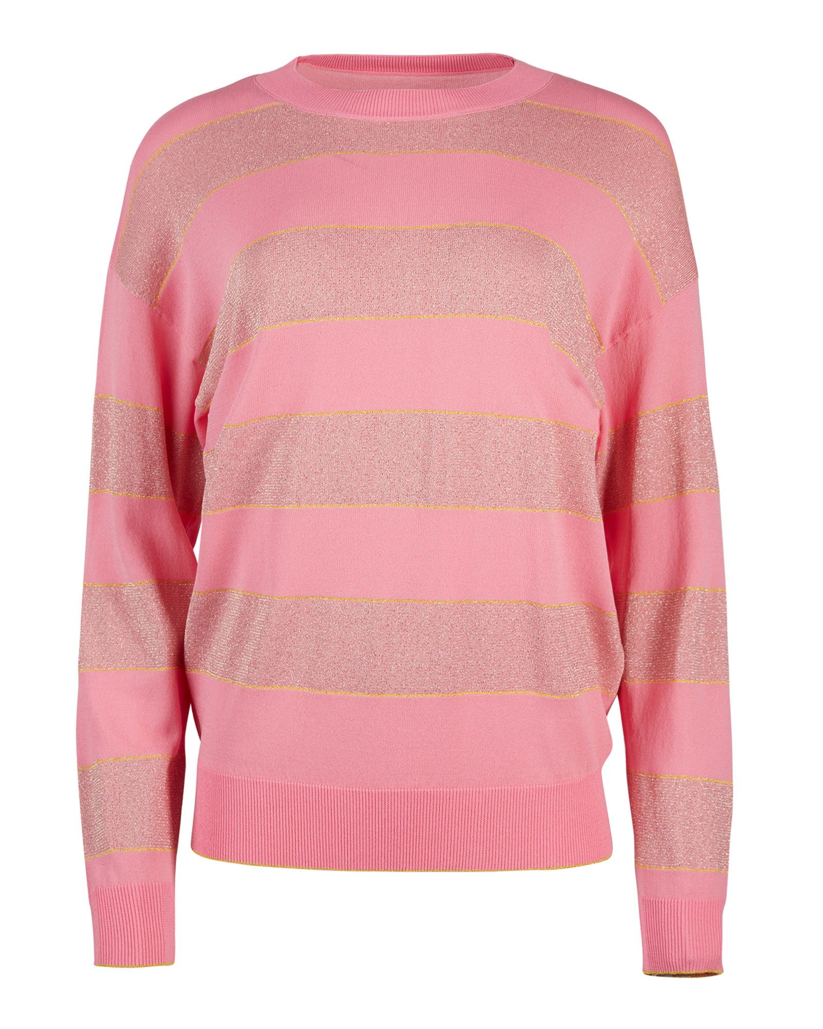 Sparkle Striped Pink Knitted Jumper | Oliver Bonas