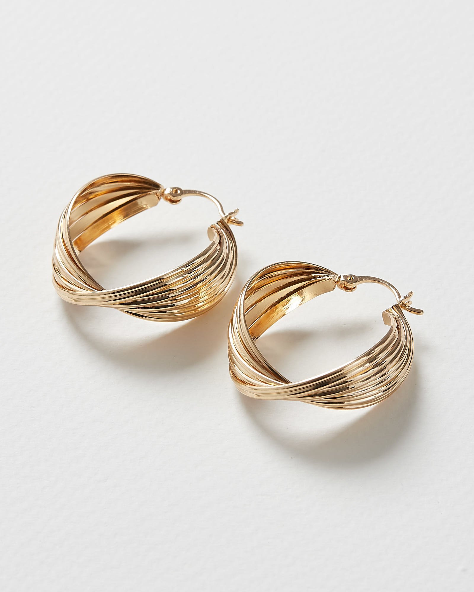 Alaura Twisted Hoop Earrings Oliver Bonas