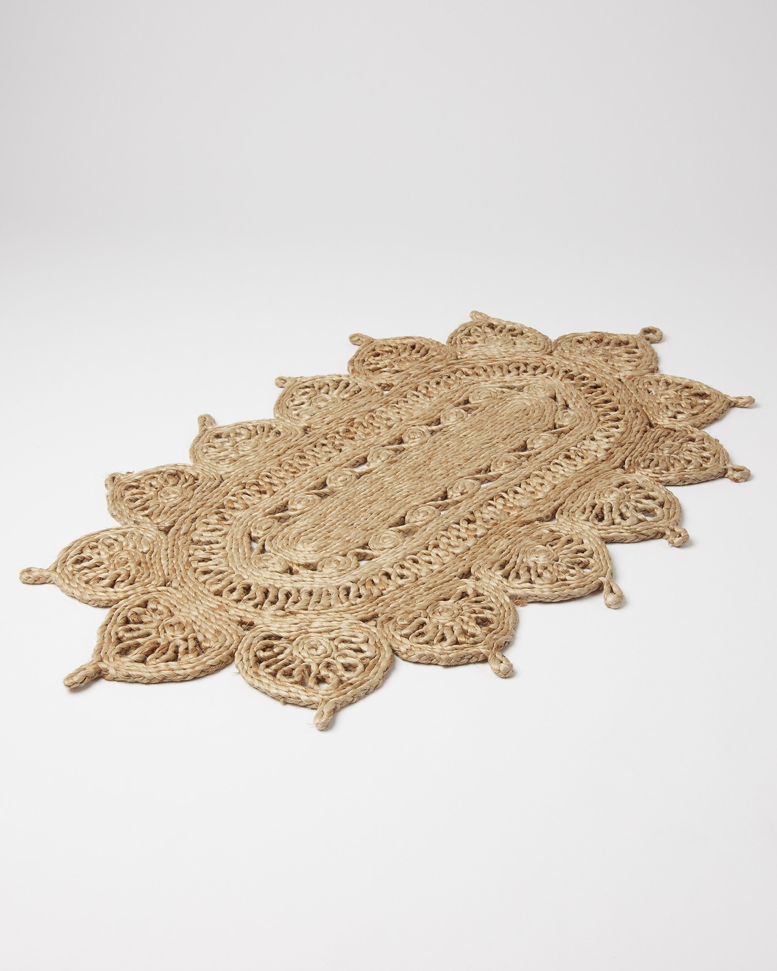 Jute Natural Brown Oval Woven Floor Mat Oliver Bonas