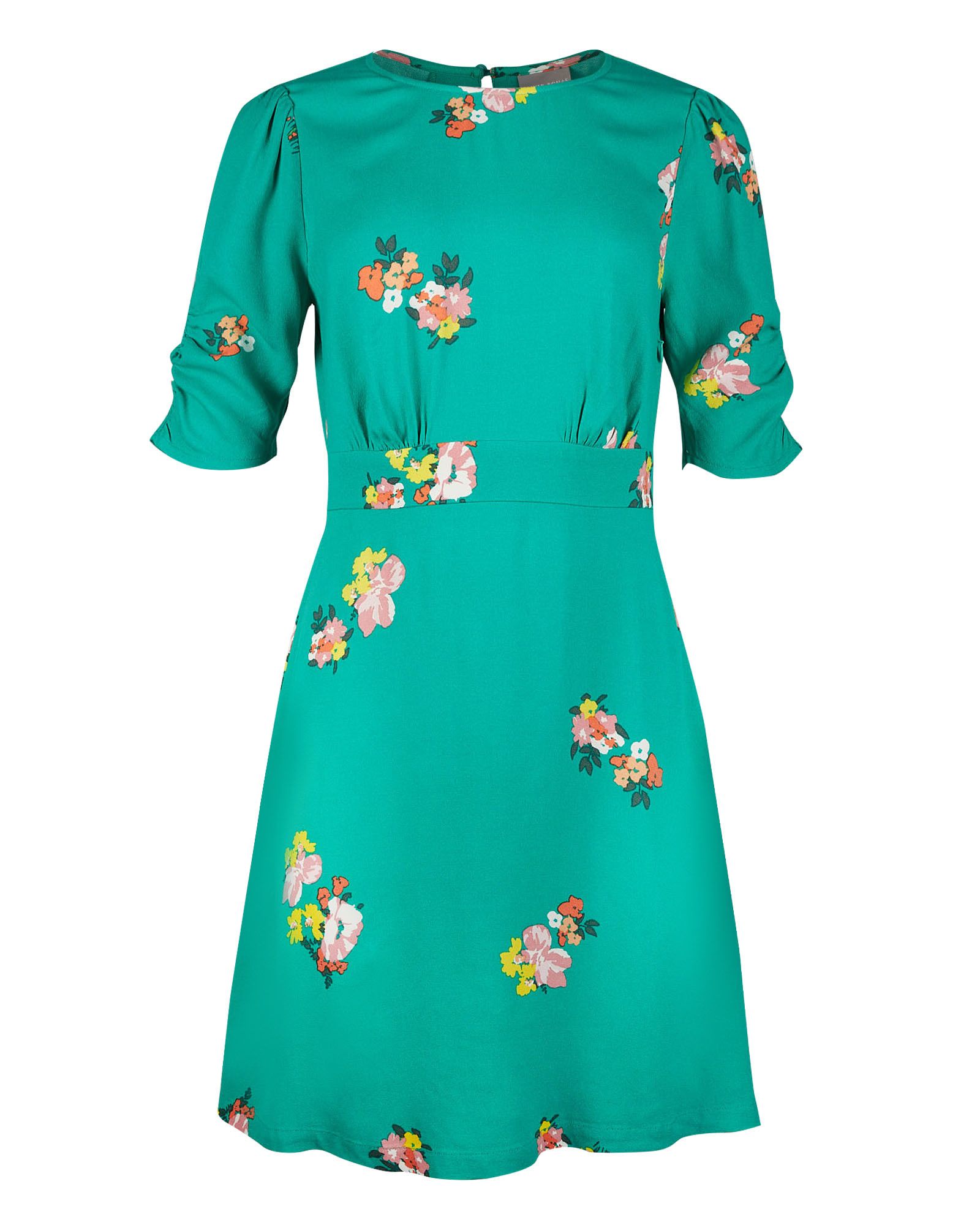 Floral Bloom Print Green Mini Dress | Oliver Bonas