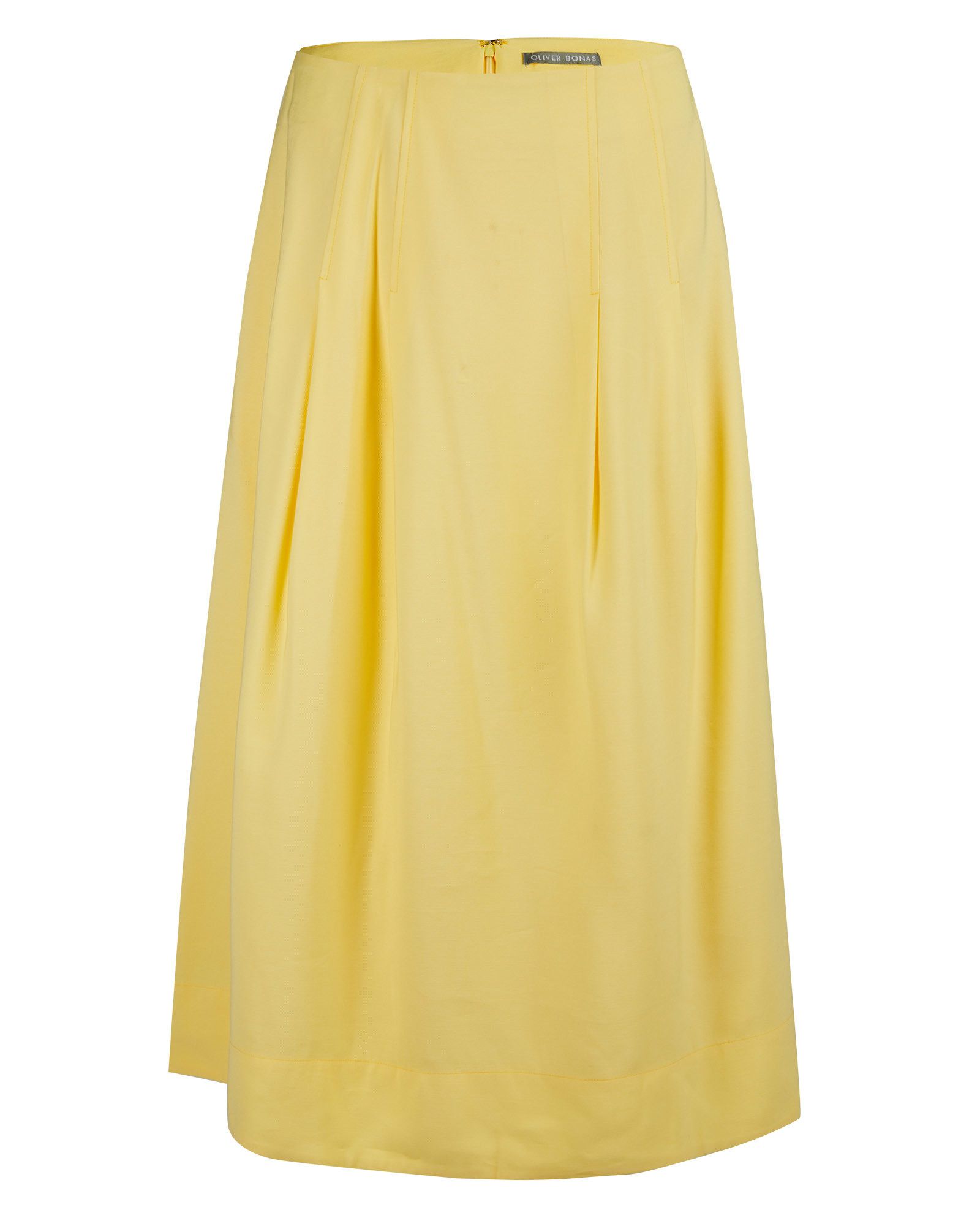 Pastel Yellow Midi Skirt | Oliver Bonas