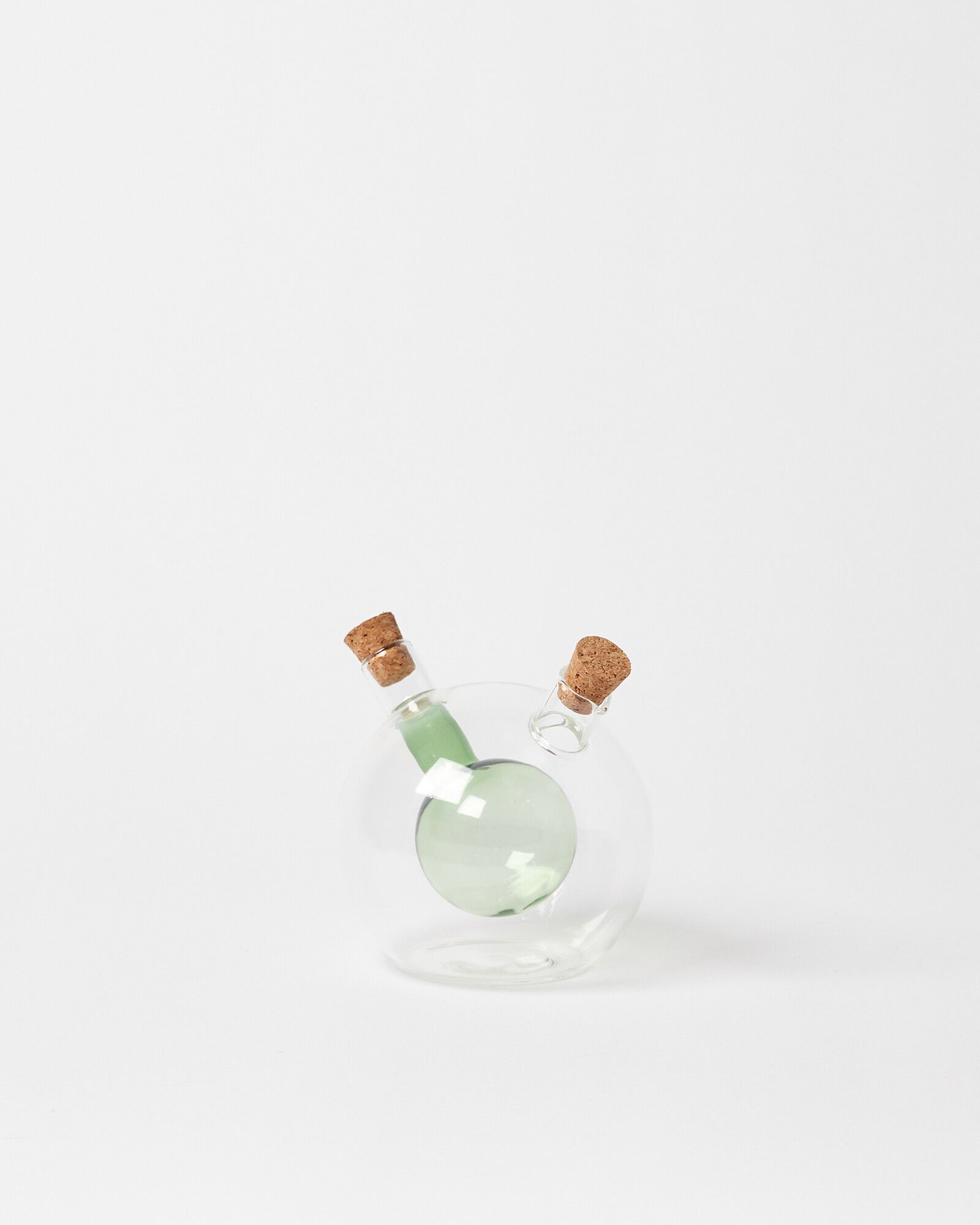 Emilia Green Glass Oil & Vinegar Bottle | Oliver Bonas