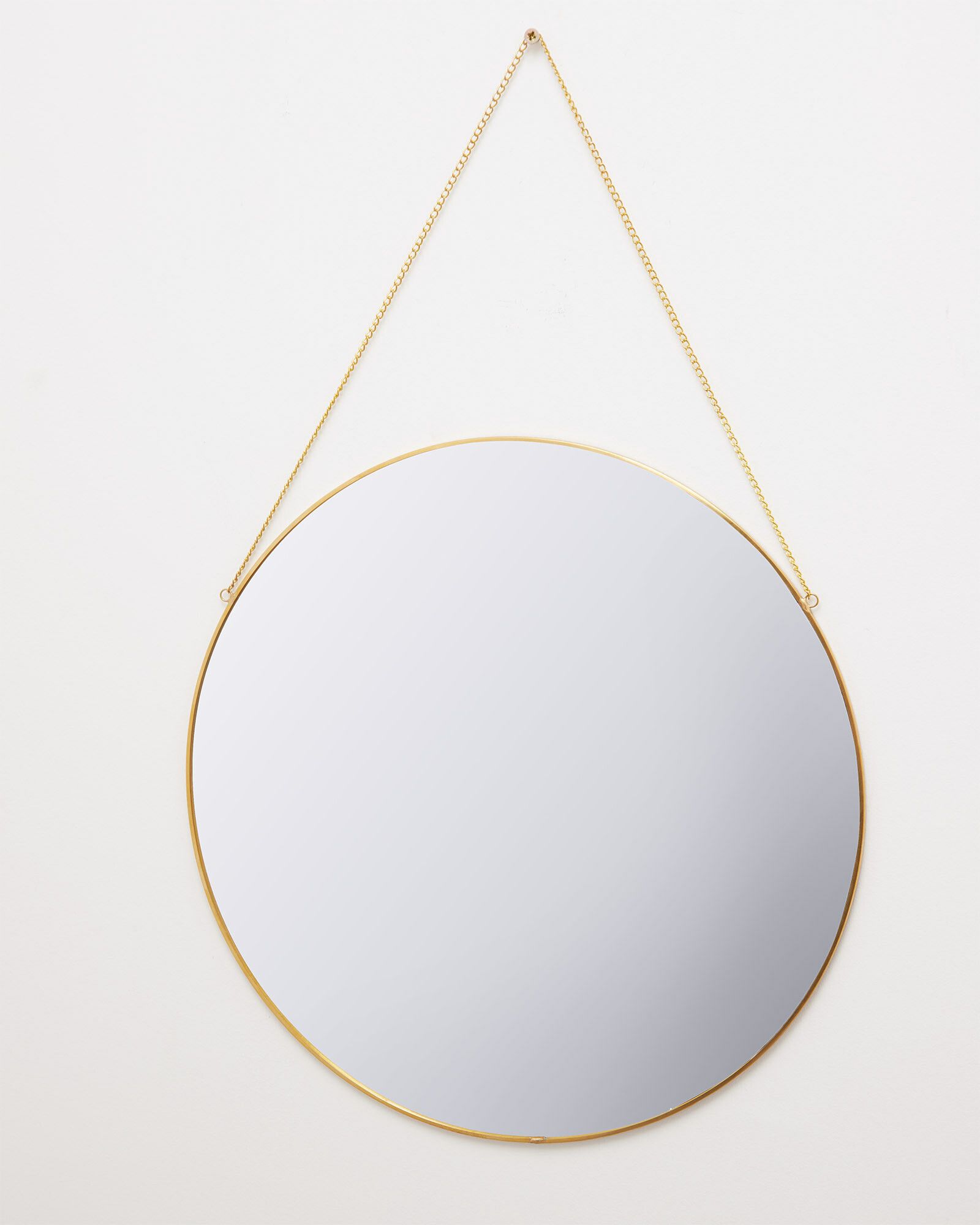 Circle Gold Hanging Wall Mirror Large | Oliver Bonas
