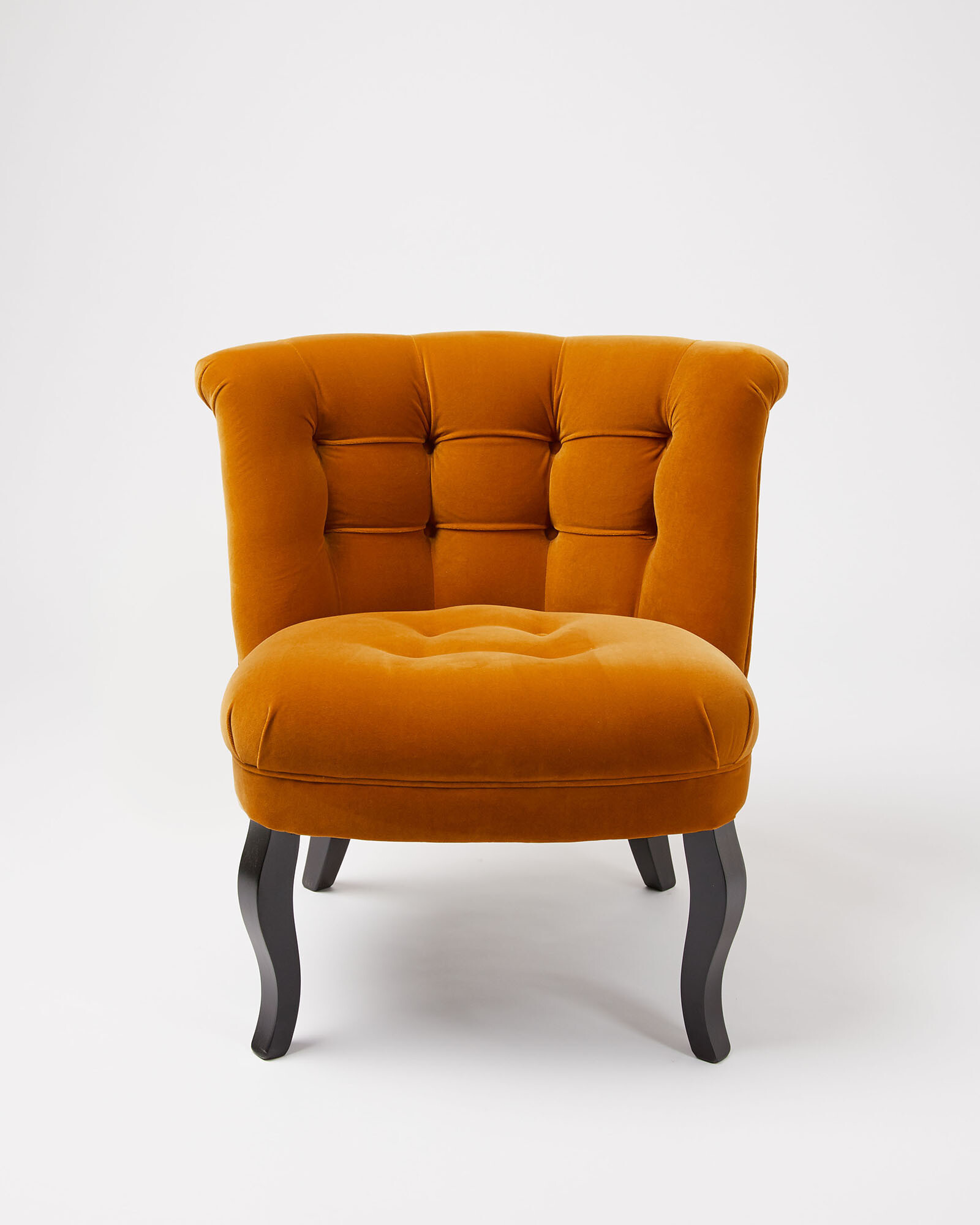 Velvet Saffron Yellow Tub Chair Oliver Bonas
