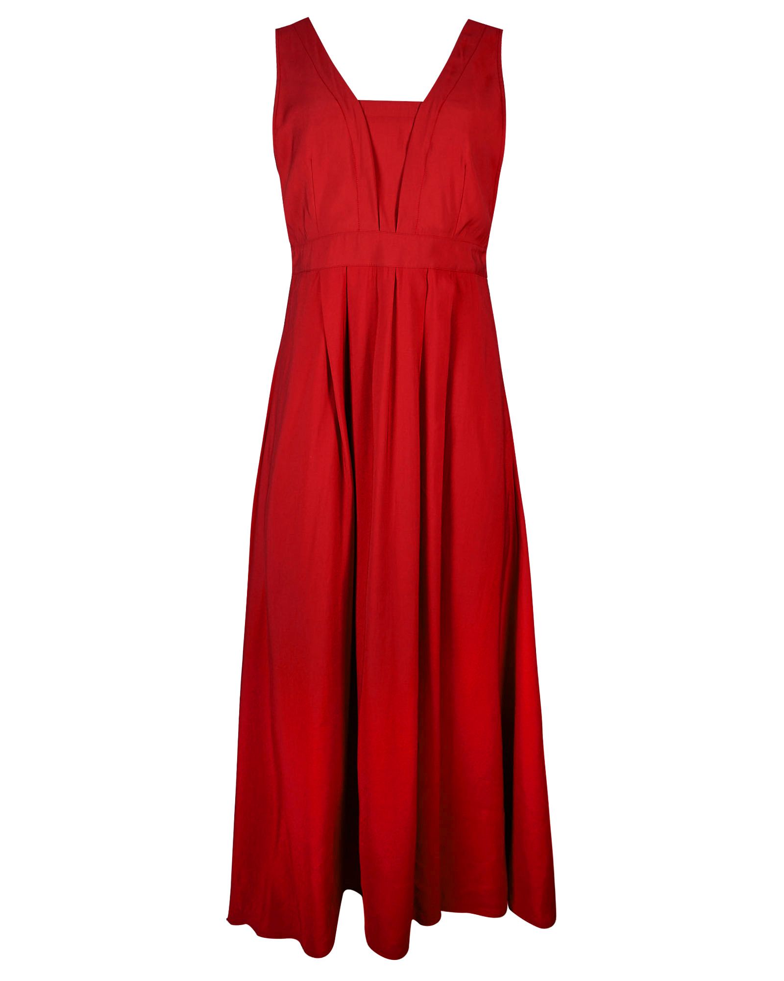 Lupin Panel Red Fit ☀ Flare Midi Dress ...